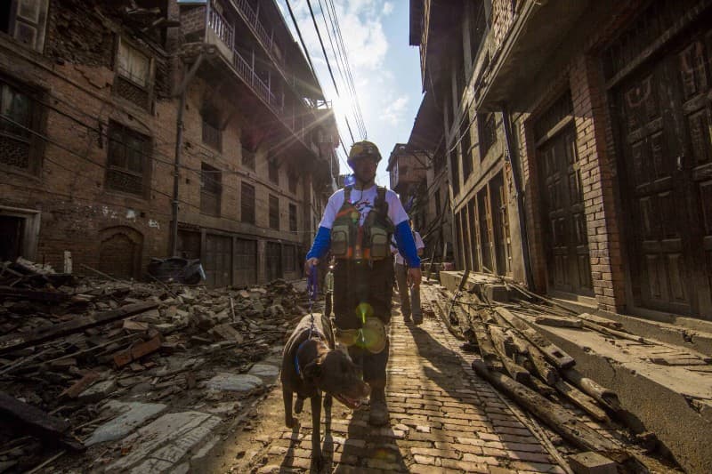 Nepal relief effort 2015 after the earthquake in the Sindhupalchok district