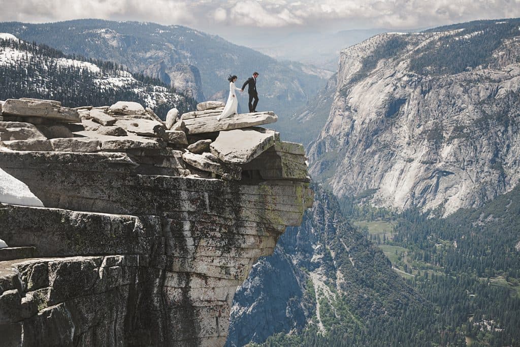 Yosemite wedding venue showing granite cliffs and meadow