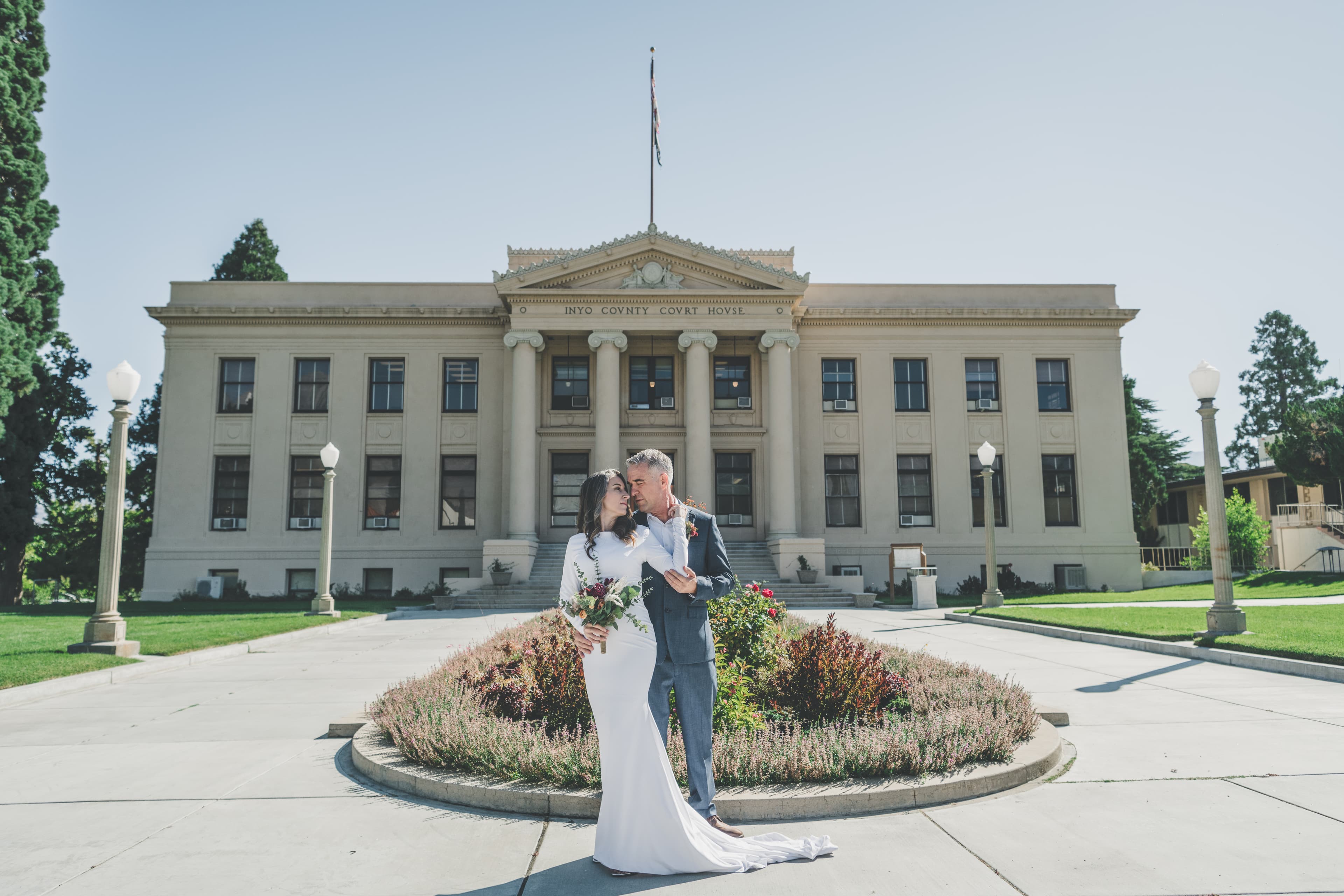 Chrishna and Scott elopement portrait — natural light at Mammoth Lakes, California