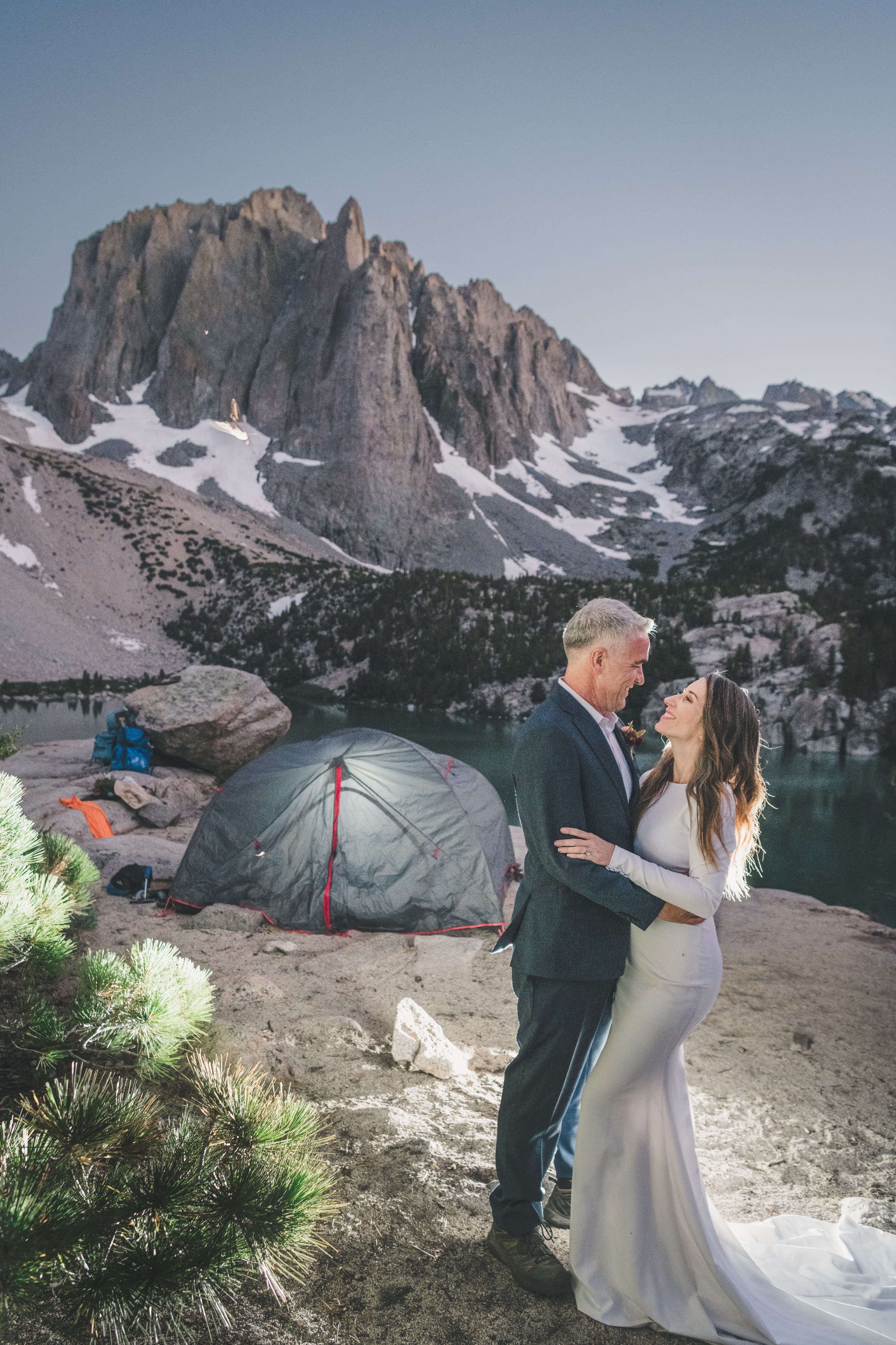 Chrishna and Scott elopement — portrait session at Mammoth Lakes, California