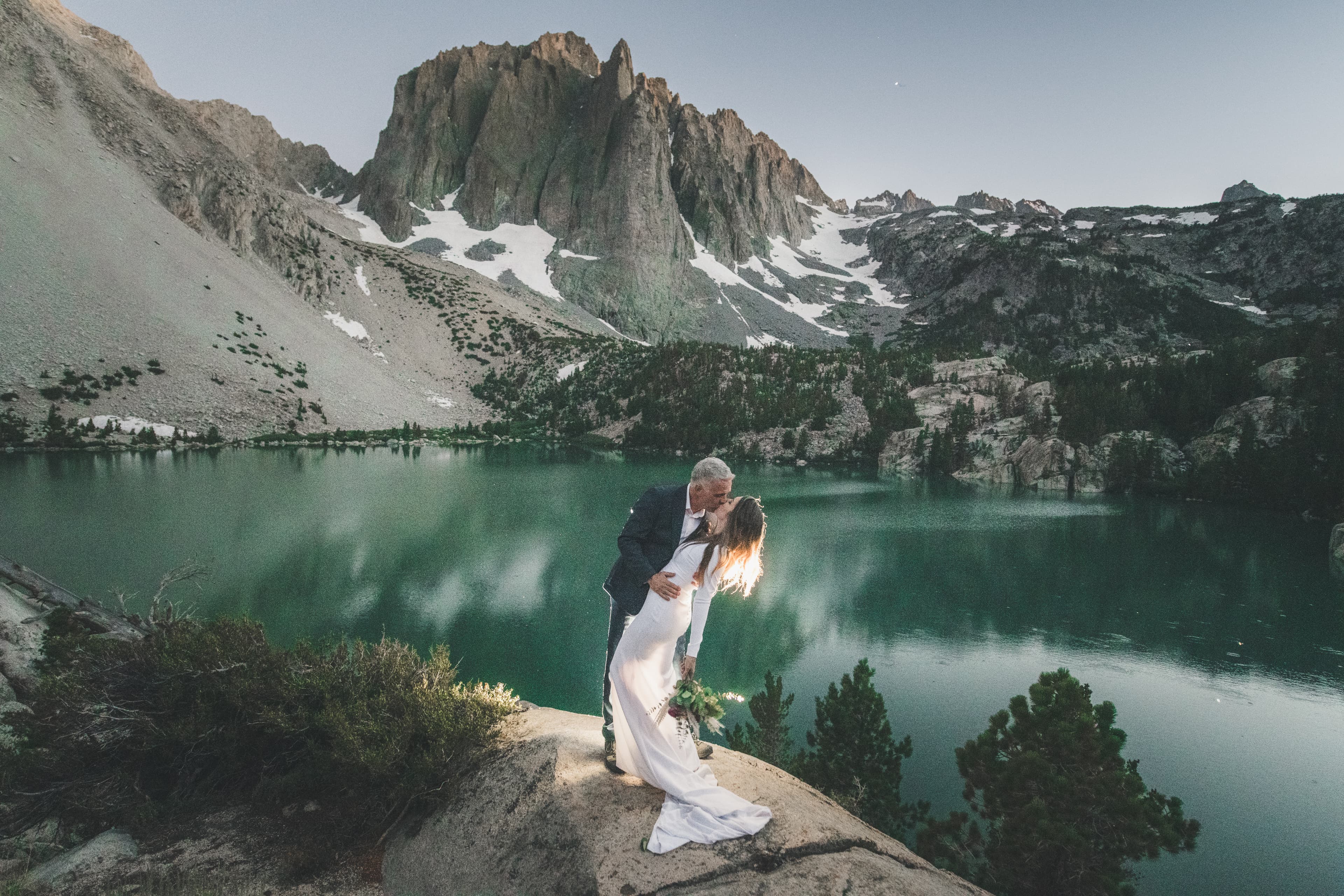 Chrishna and Scott Mammoth elopement — final portrait in the Eastern Sierra Nevada