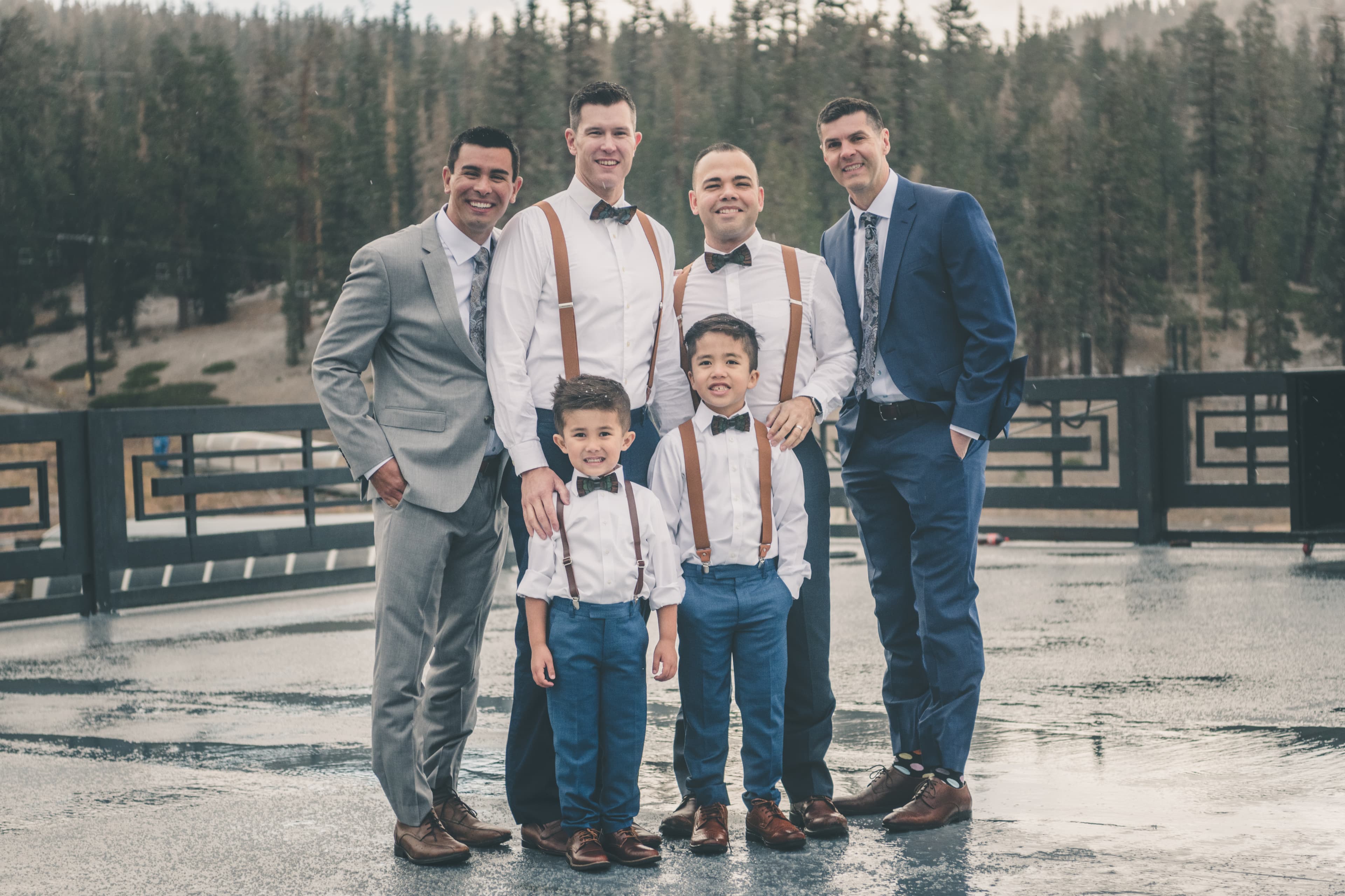 Ben and Zack wedding portrait — natural light at Mammoth Lakes, California