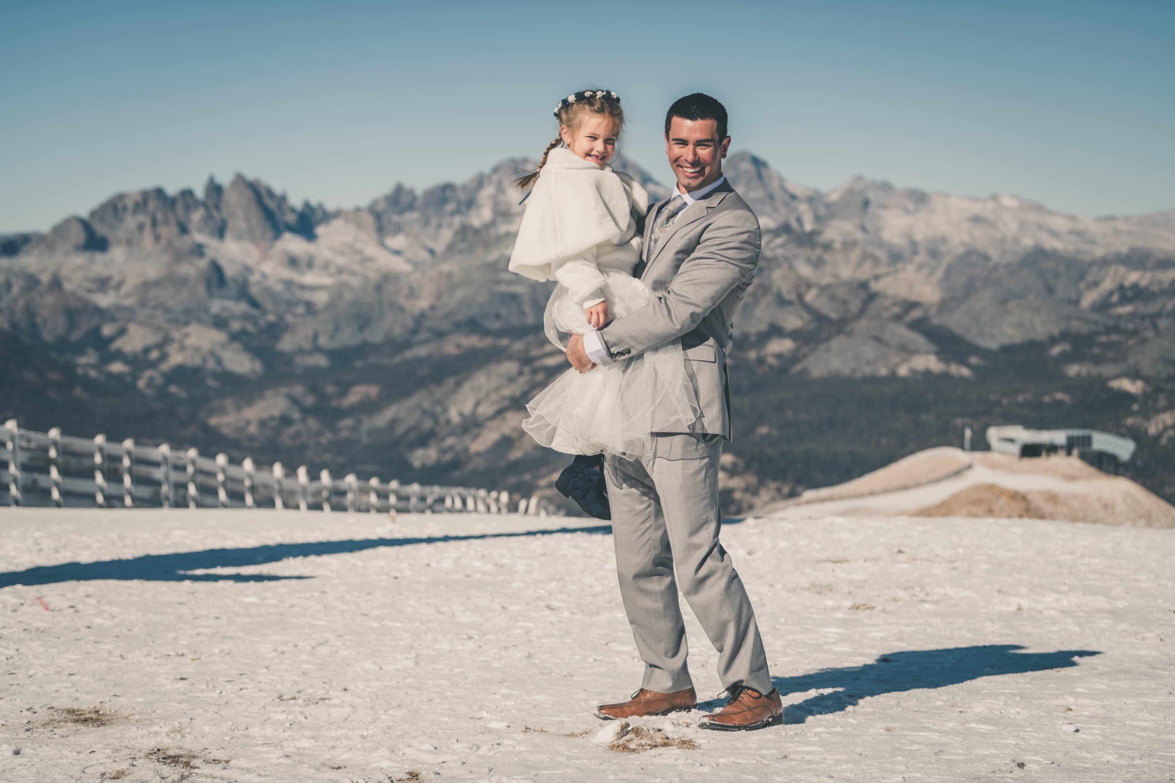 Ben and Zack Mammoth wedding — couple walking through the Eastern Sierra