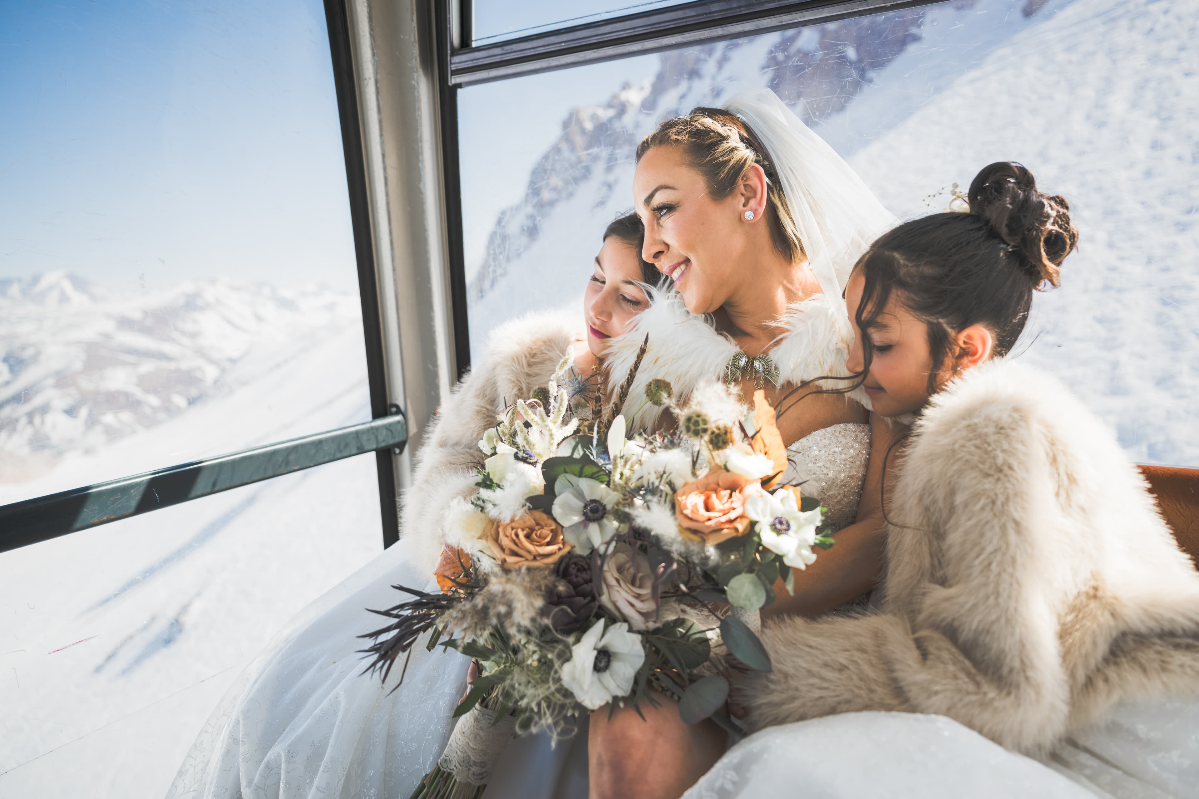 Diana and Ara Mammoth wedding — candid moment with Eastern Sierra scenery