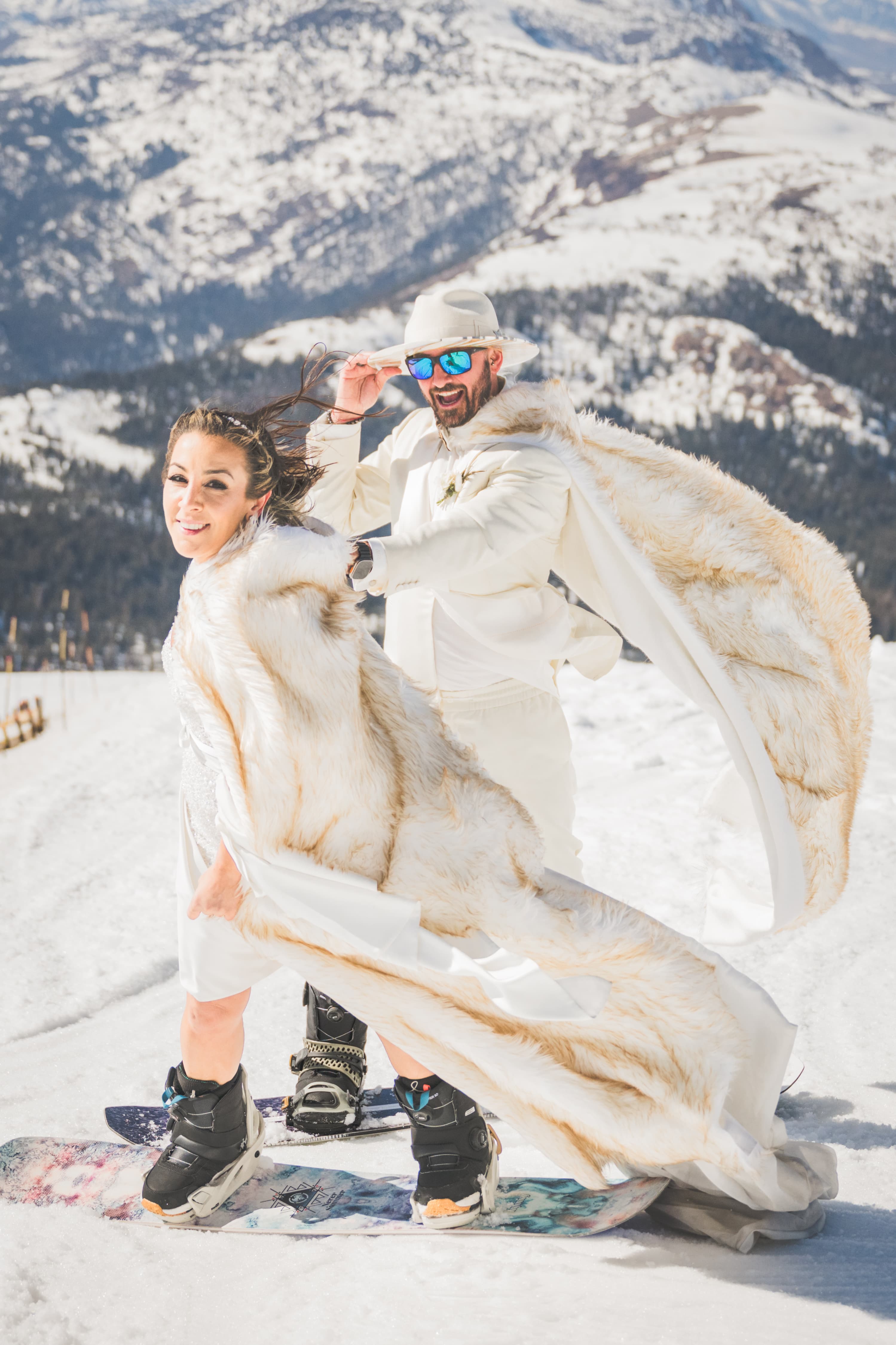Diana and Ara wedding at Mammoth — couple in the alpine landscape