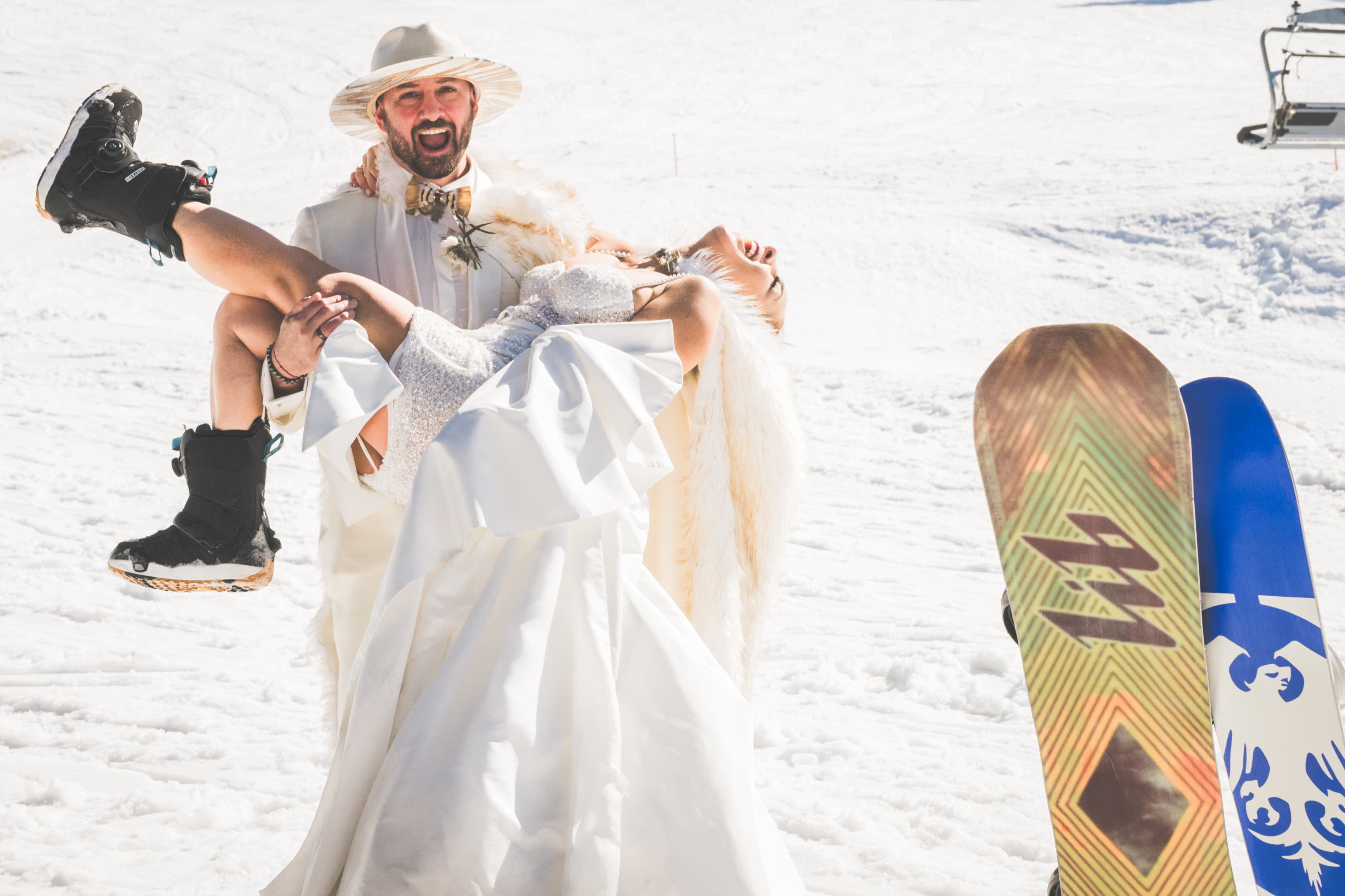Diana and Ara Mammoth wedding — candid celebration in the Sierra Nevada