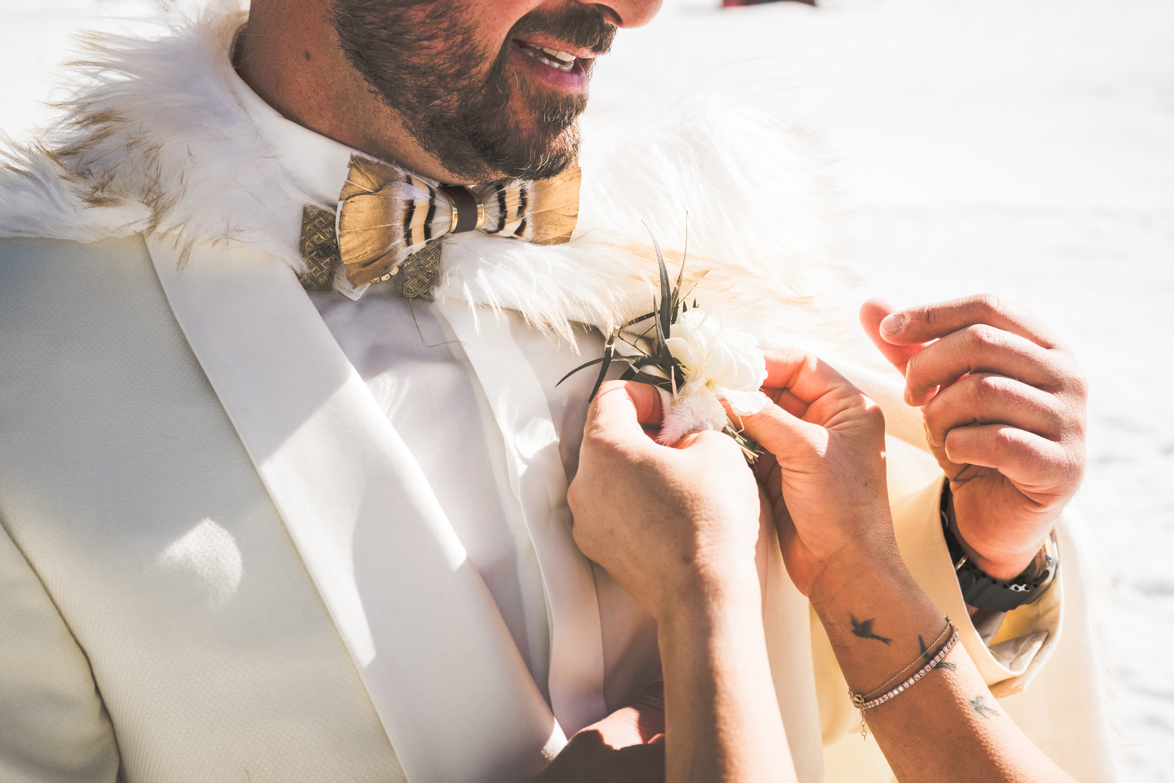 Diana and Ara wedding portrait — Mammoth Lakes and alpine scenery