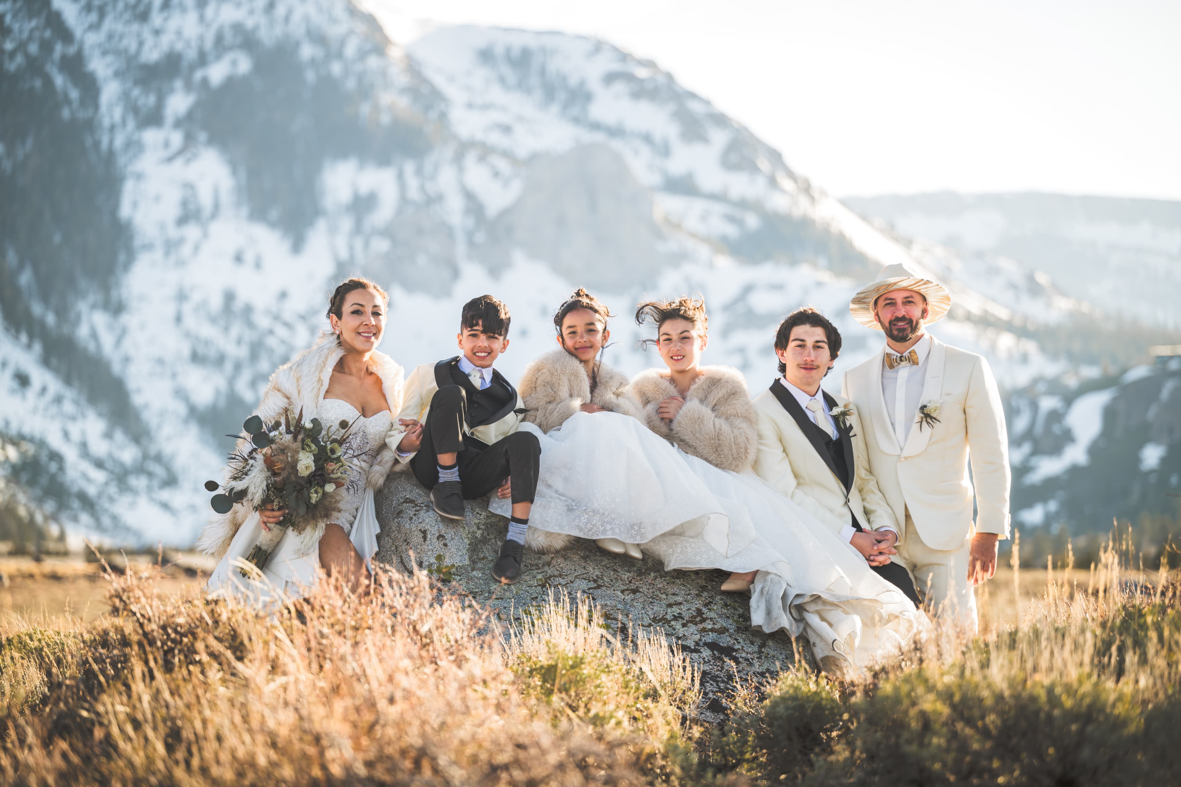 Diana and Ara wedding at Mammoth — couple portrait in natural light