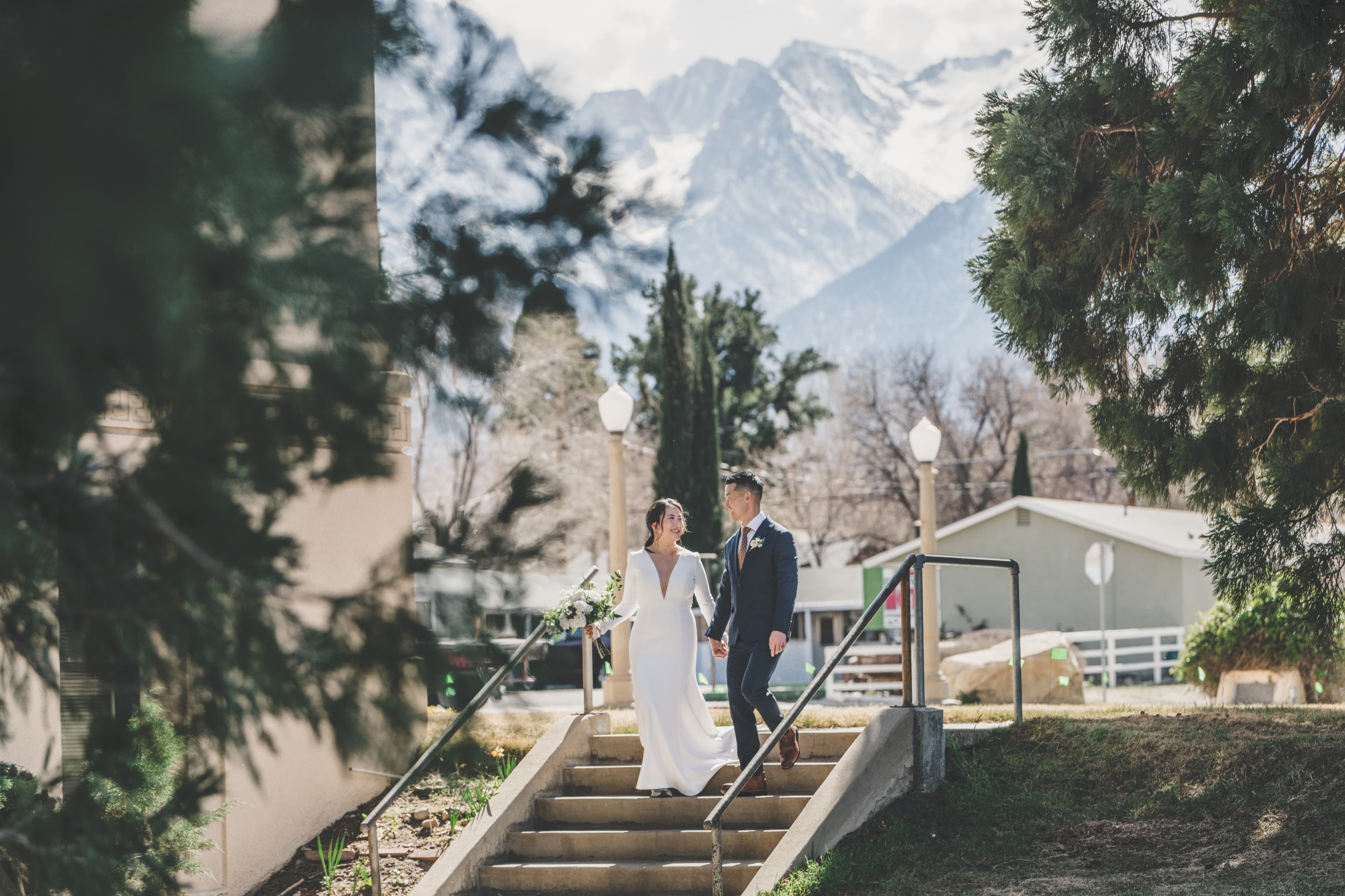 Hana and Chris wedding at Mammoth Lakes — couple portrait in the Eastern Sierra Nevada