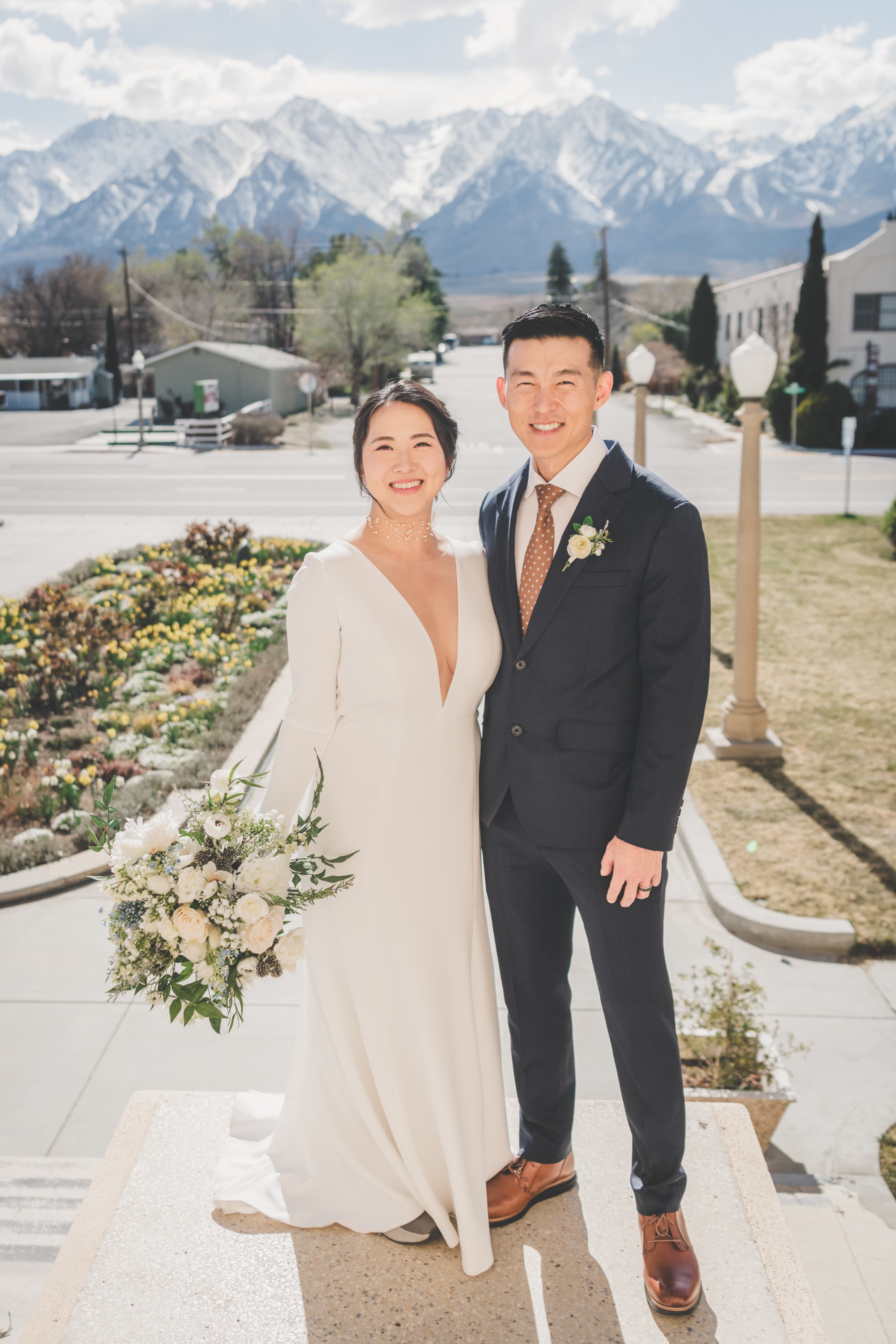 Hana and Chris wedding portrait — natural light at Mammoth Lakes, California
