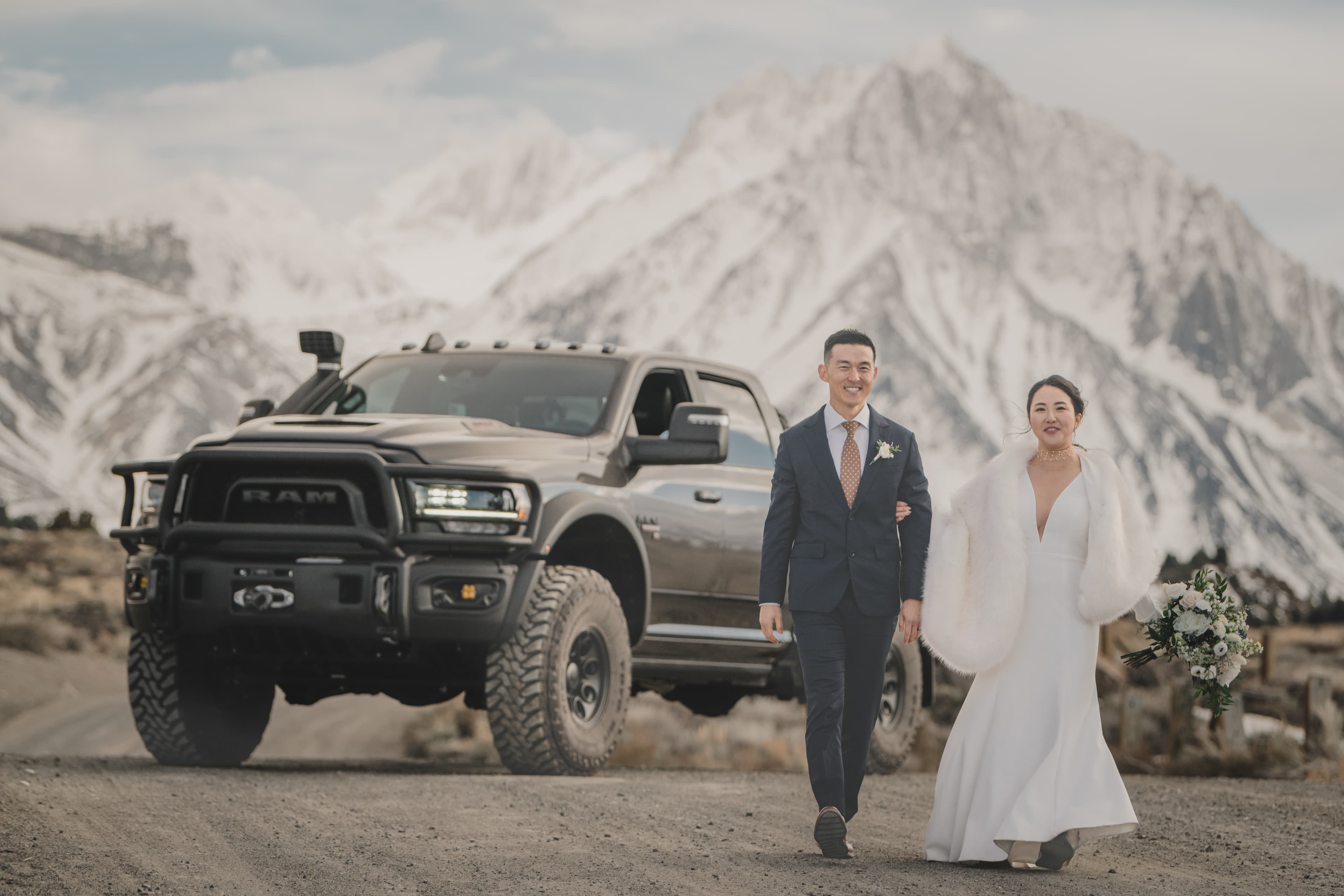 Hana and Chris wedding — portrait session at Mammoth Lakes, California