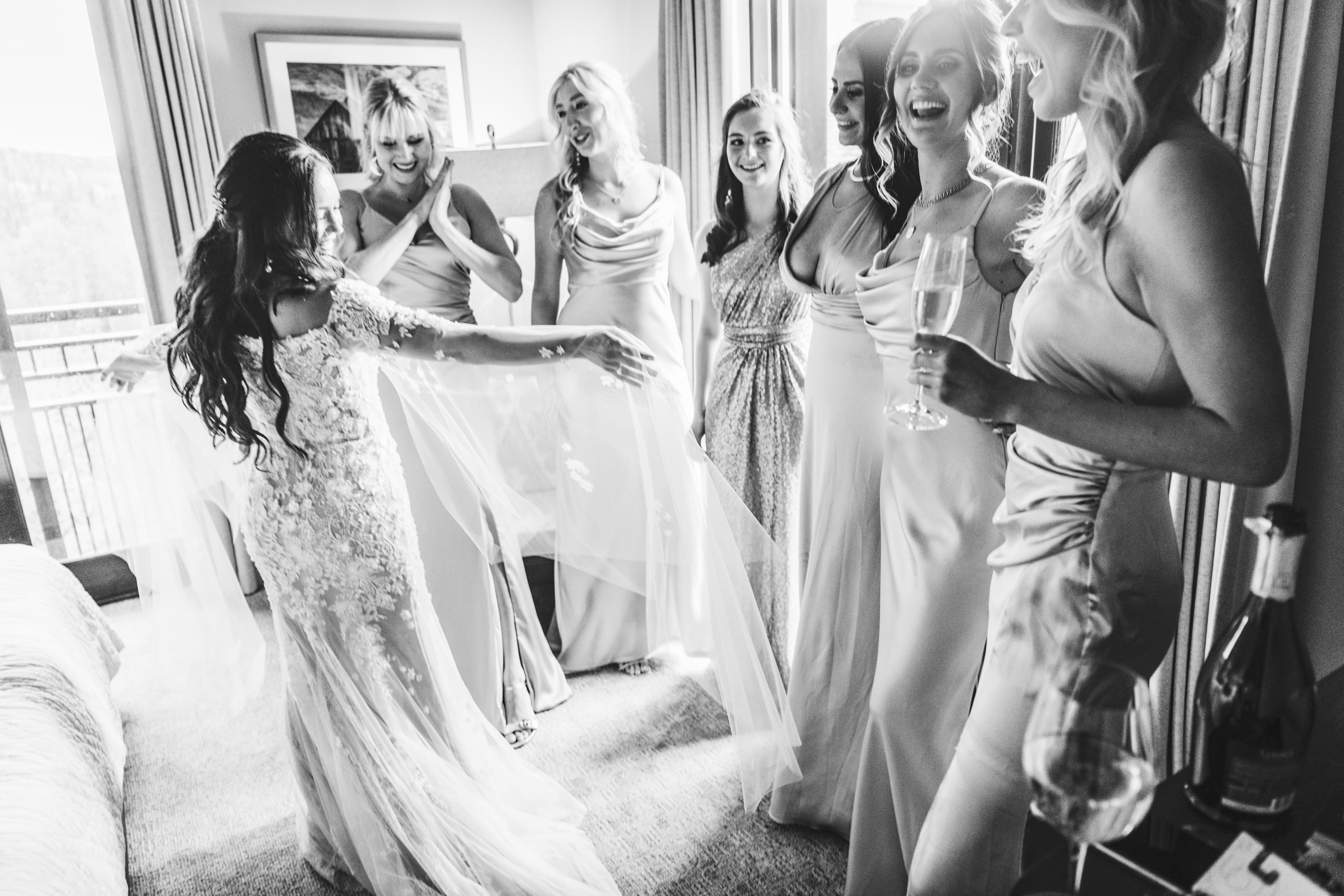 Allred's wedding in Telluride, Colorado — candid moment