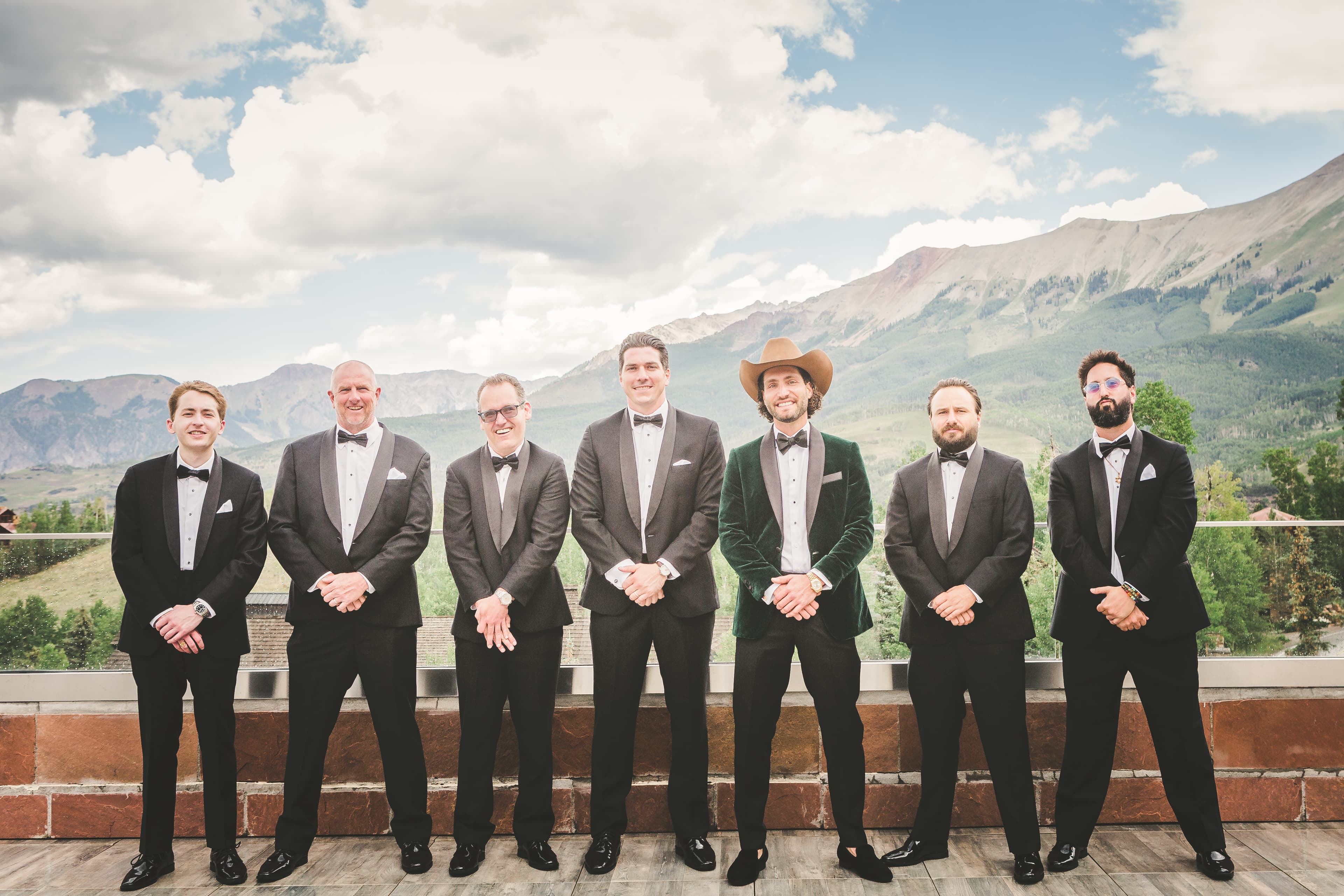 Allred's wedding in Telluride, Colorado — candid moment