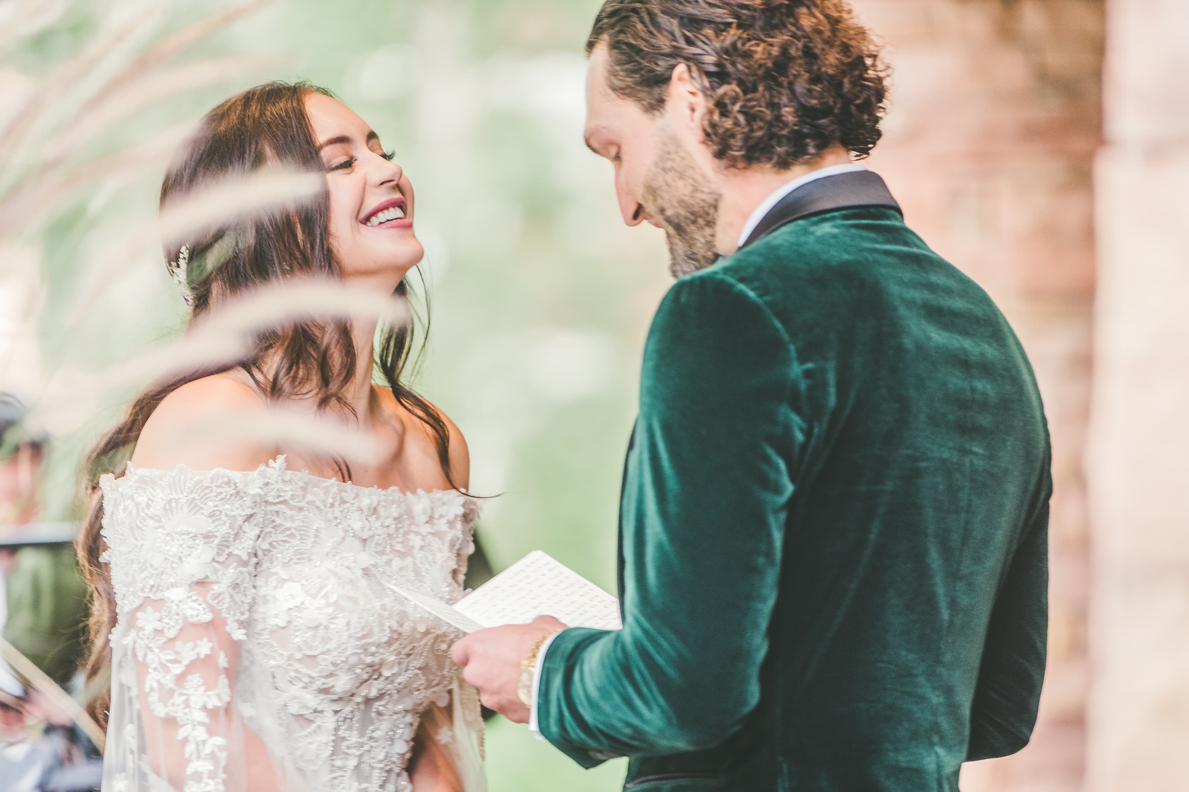 Allred's wedding in Telluride, Colorado — candid moment
