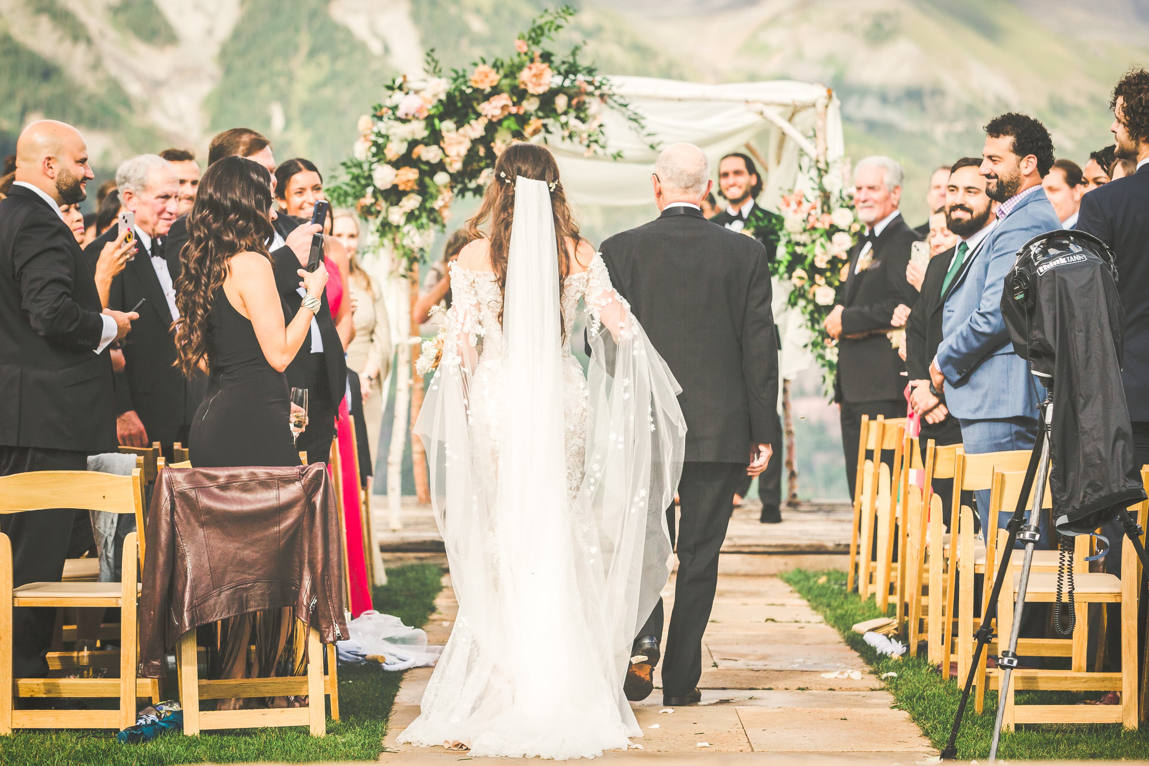 Allred's wedding in Telluride, Colorado — candid moment