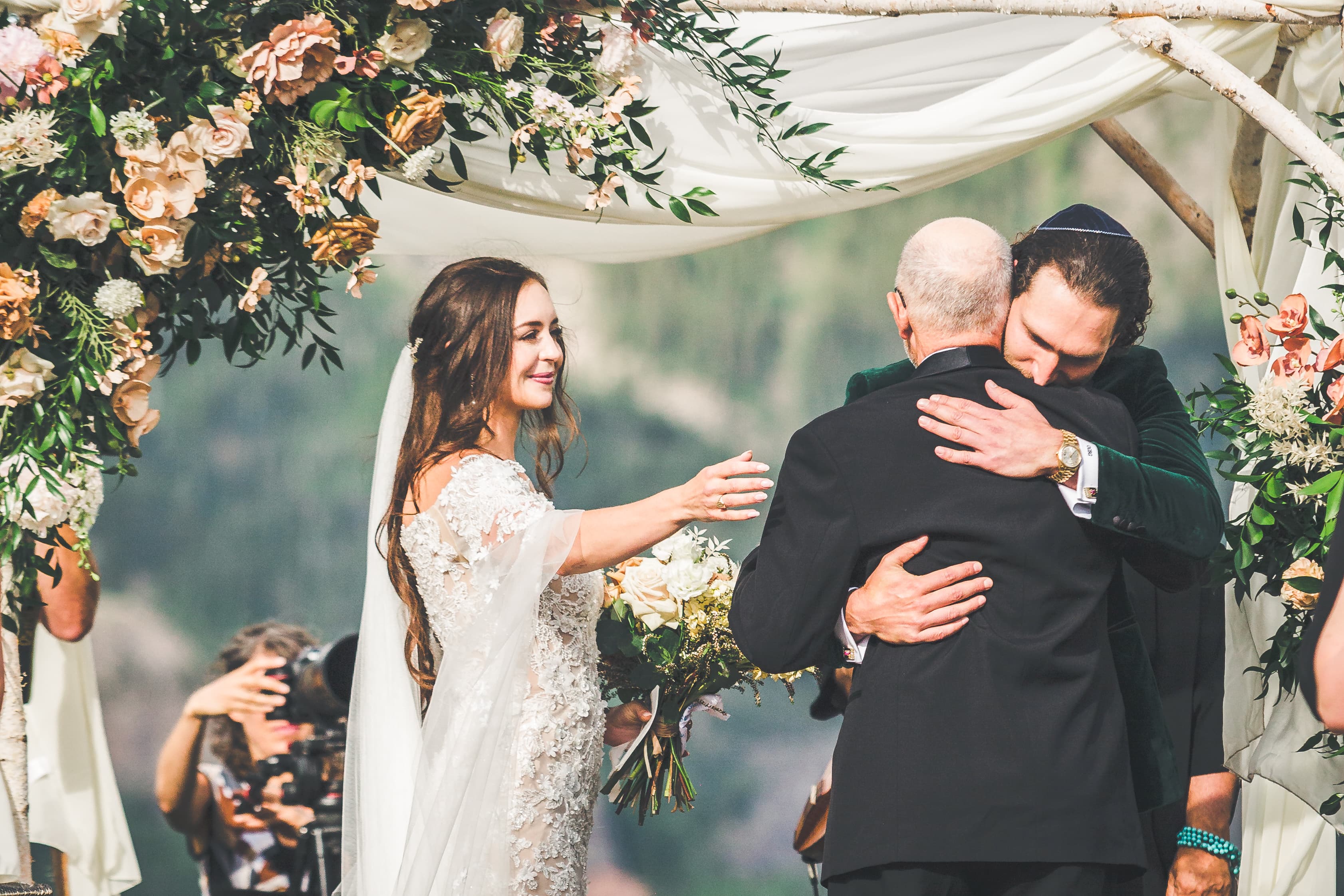Allred's wedding in Telluride, Colorado — candid moment