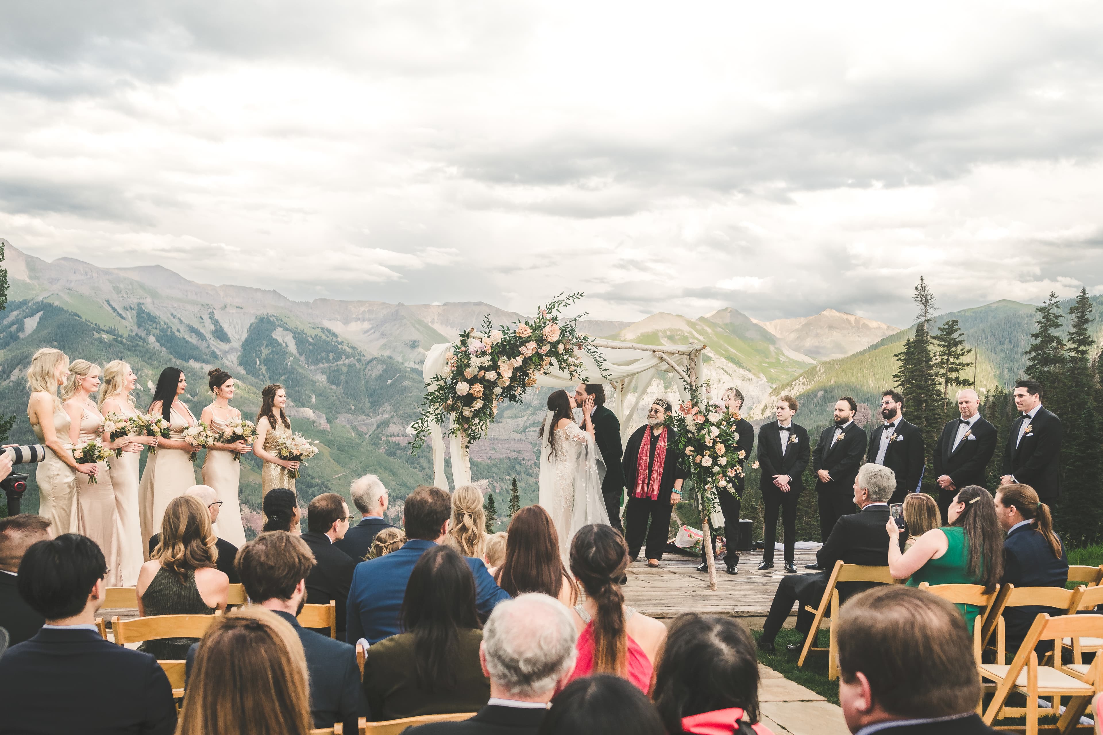 Allred's wedding in Telluride, Colorado — candid moment