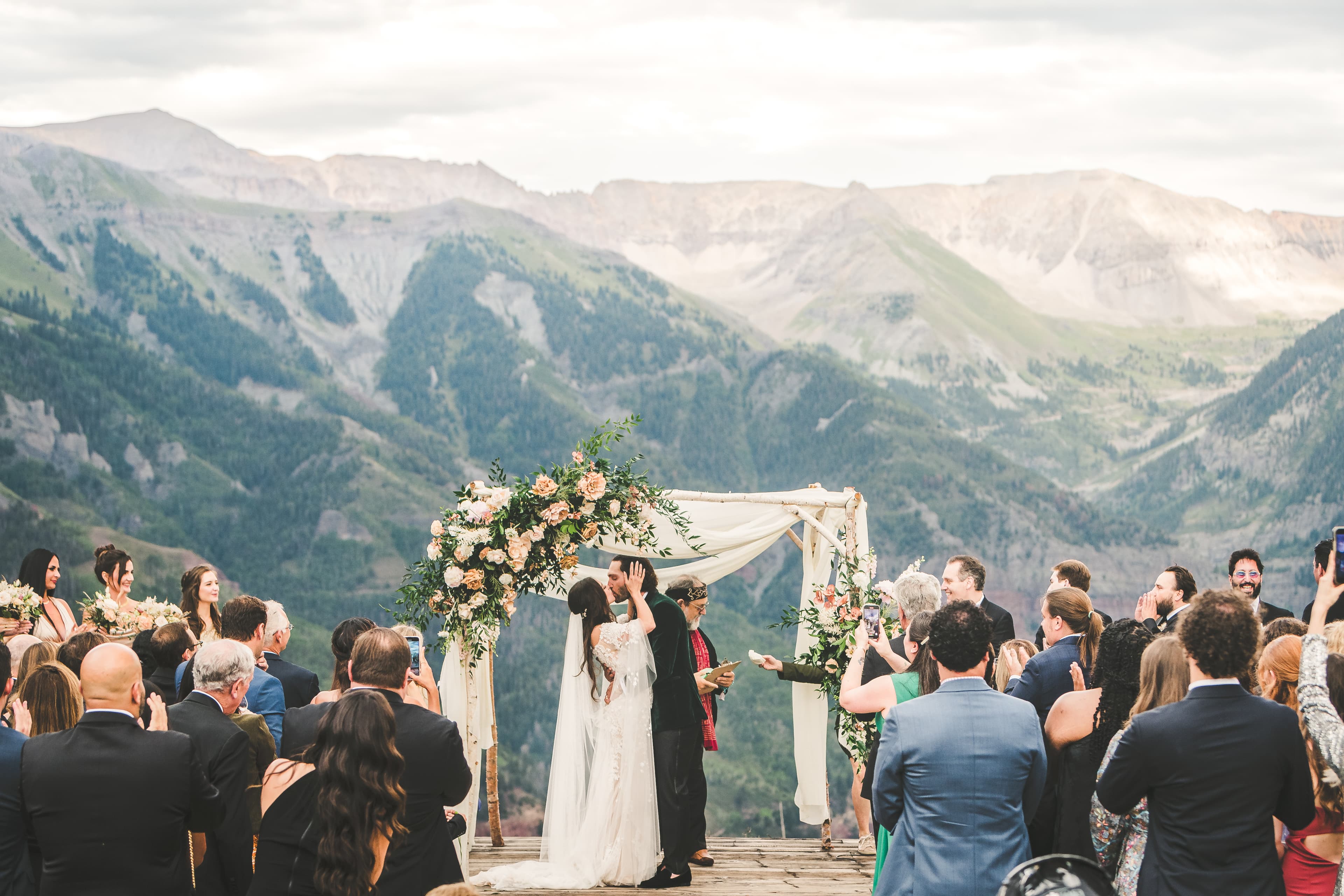 Allred's wedding in Telluride, Colorado — candid moment