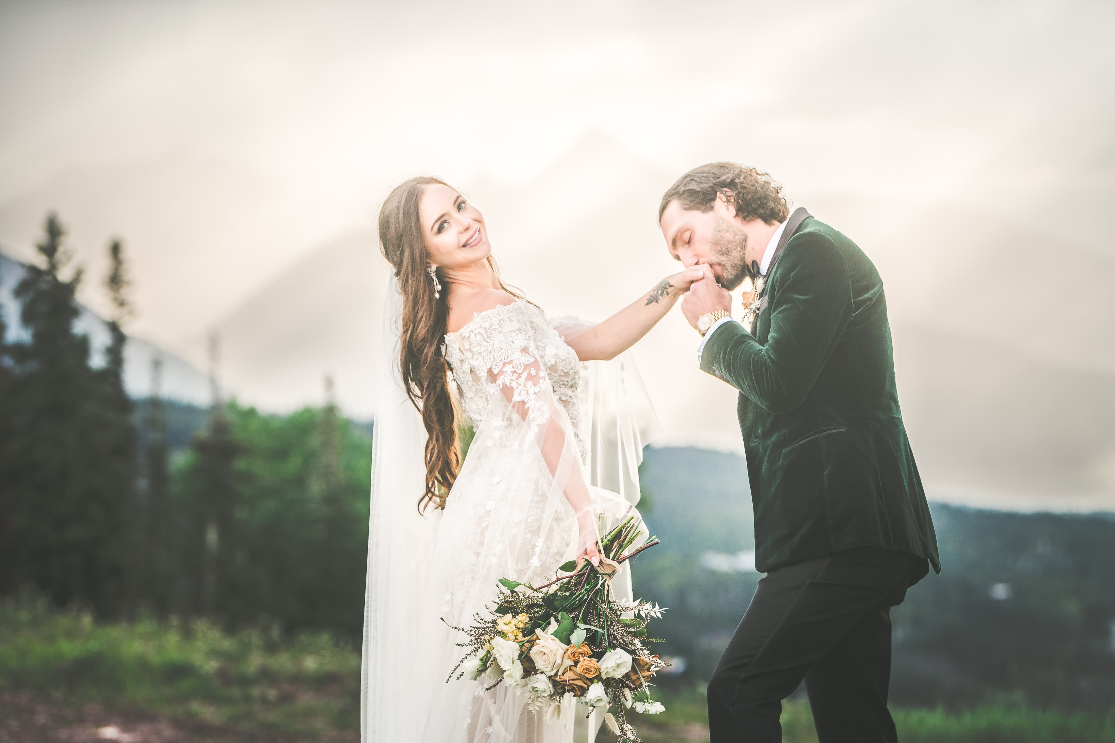 Allred's wedding reception in Telluride, Colorado