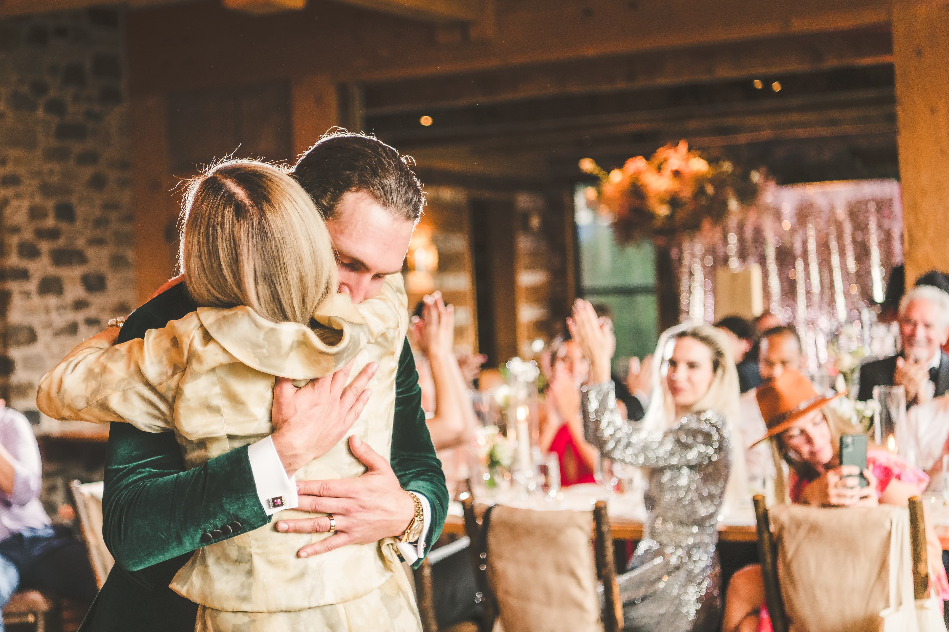 Allred's wedding in Telluride, Colorado — reception dancing