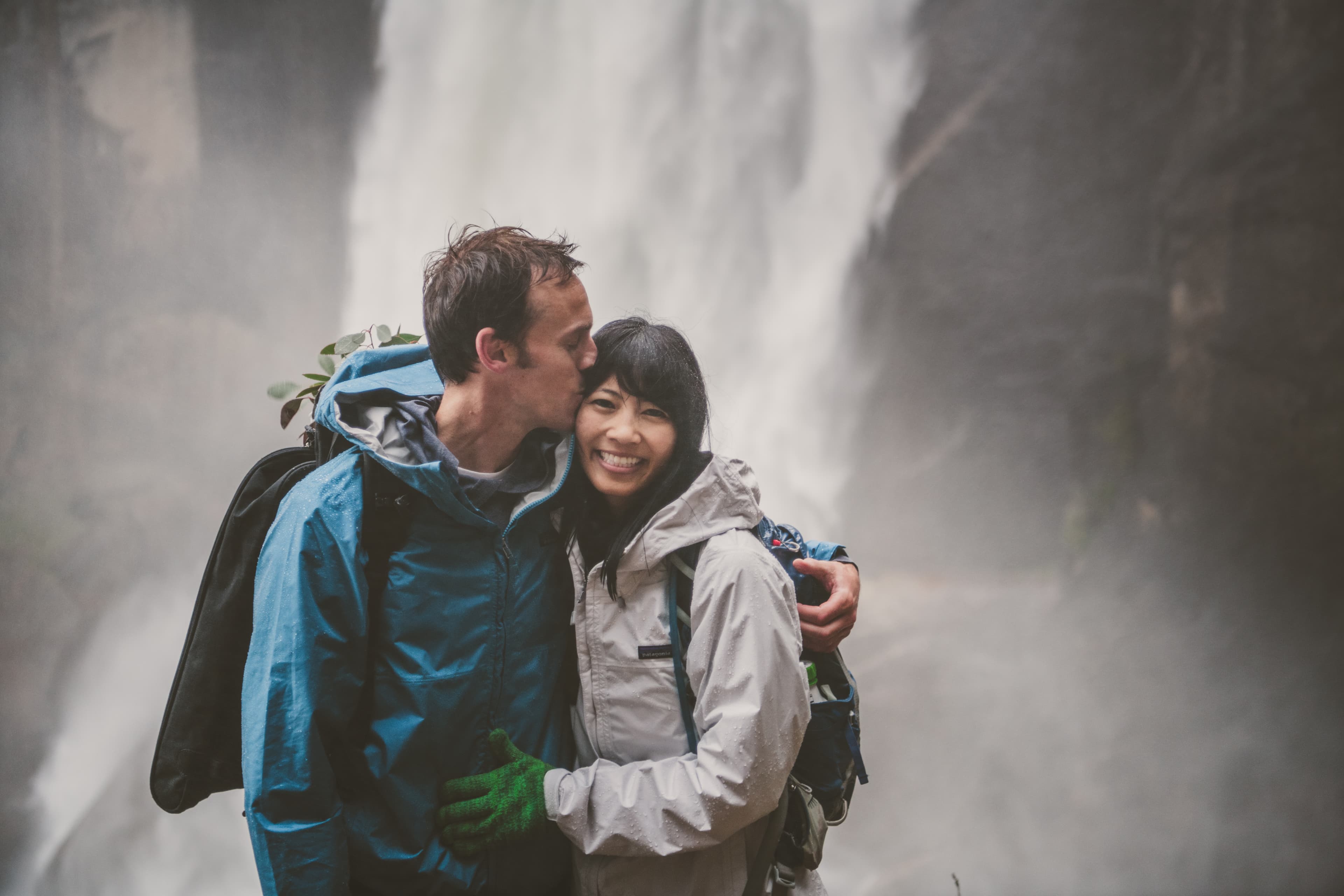 Sheri and Matt Yosemite elopement — candid moment in the Sierra Nevada landscape