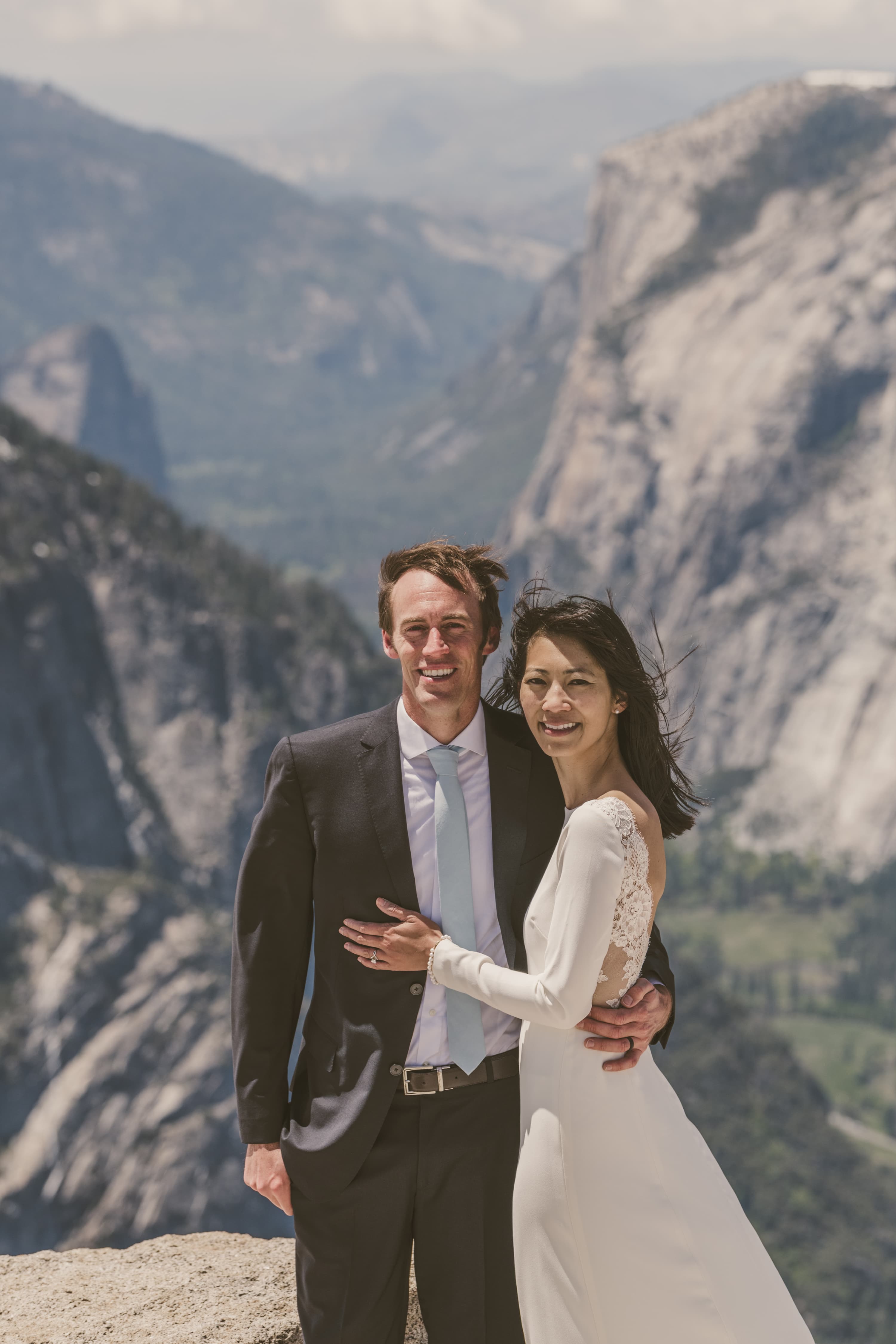 Sheri and Matt Yosemite elopement — couple in the landscape of the Sierra