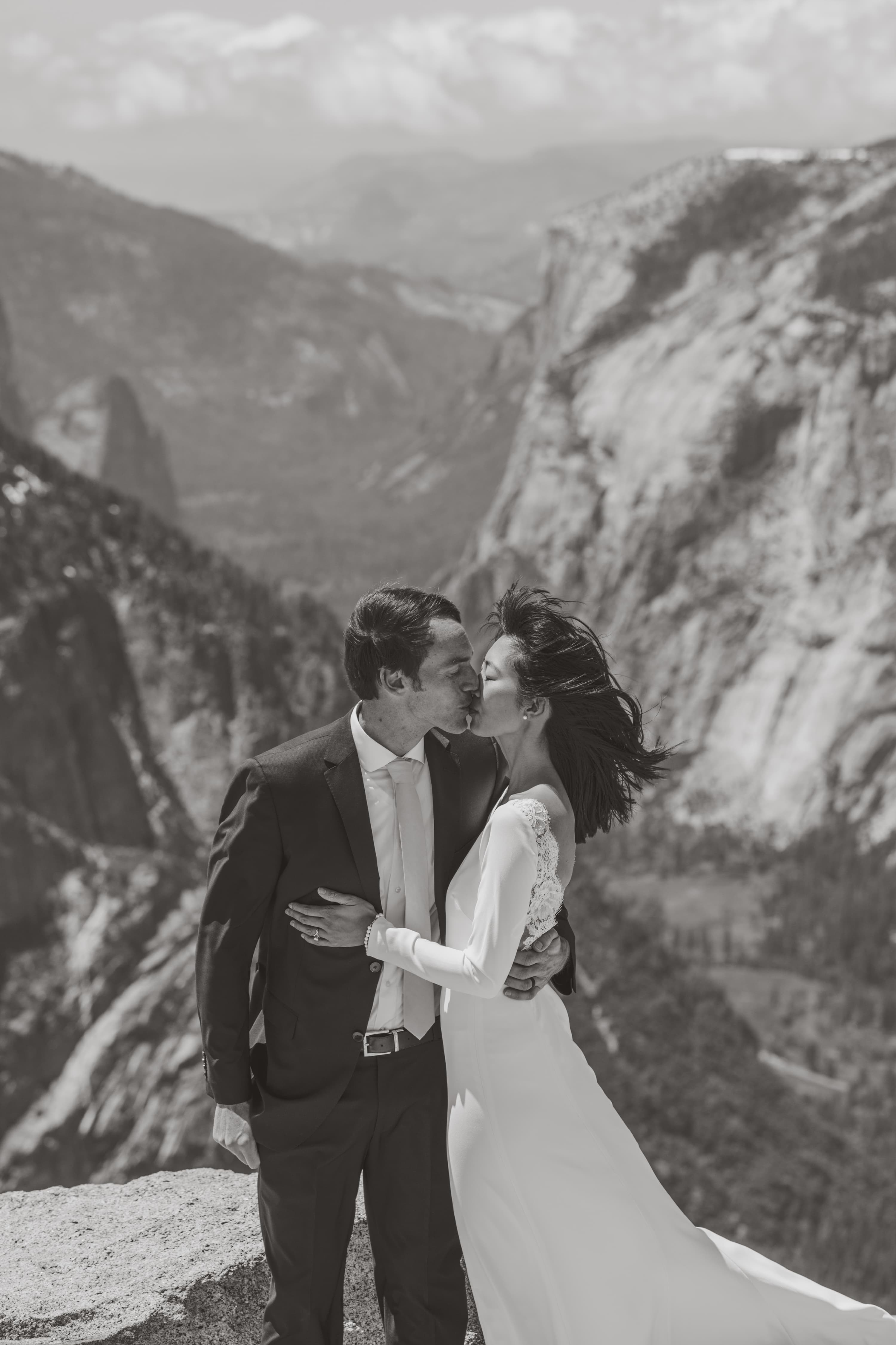 Sheri and Matt elopement in Yosemite — romantic portrait in natural light
