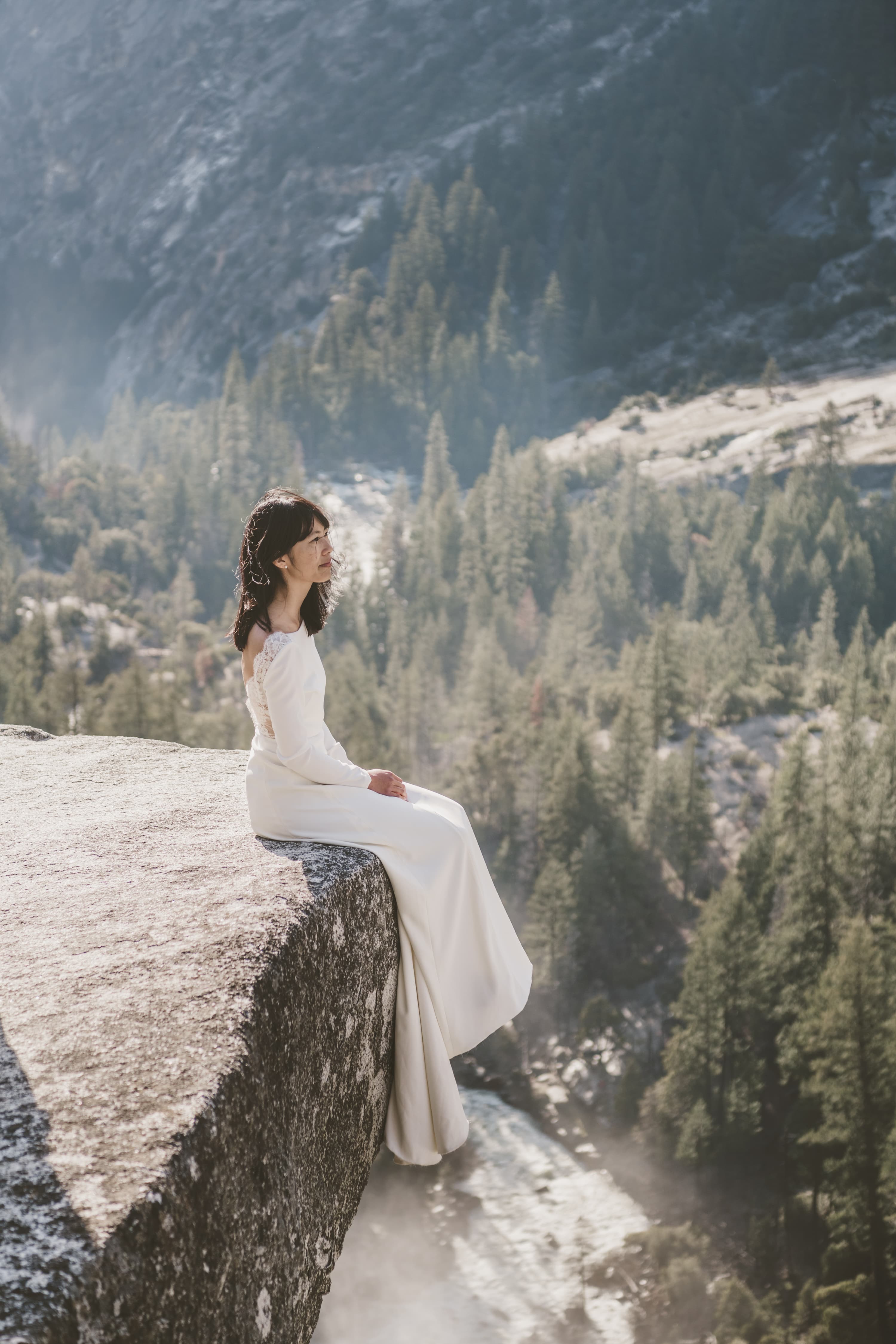 Sheri and Matt elopement in Yosemite — couple walking through the park