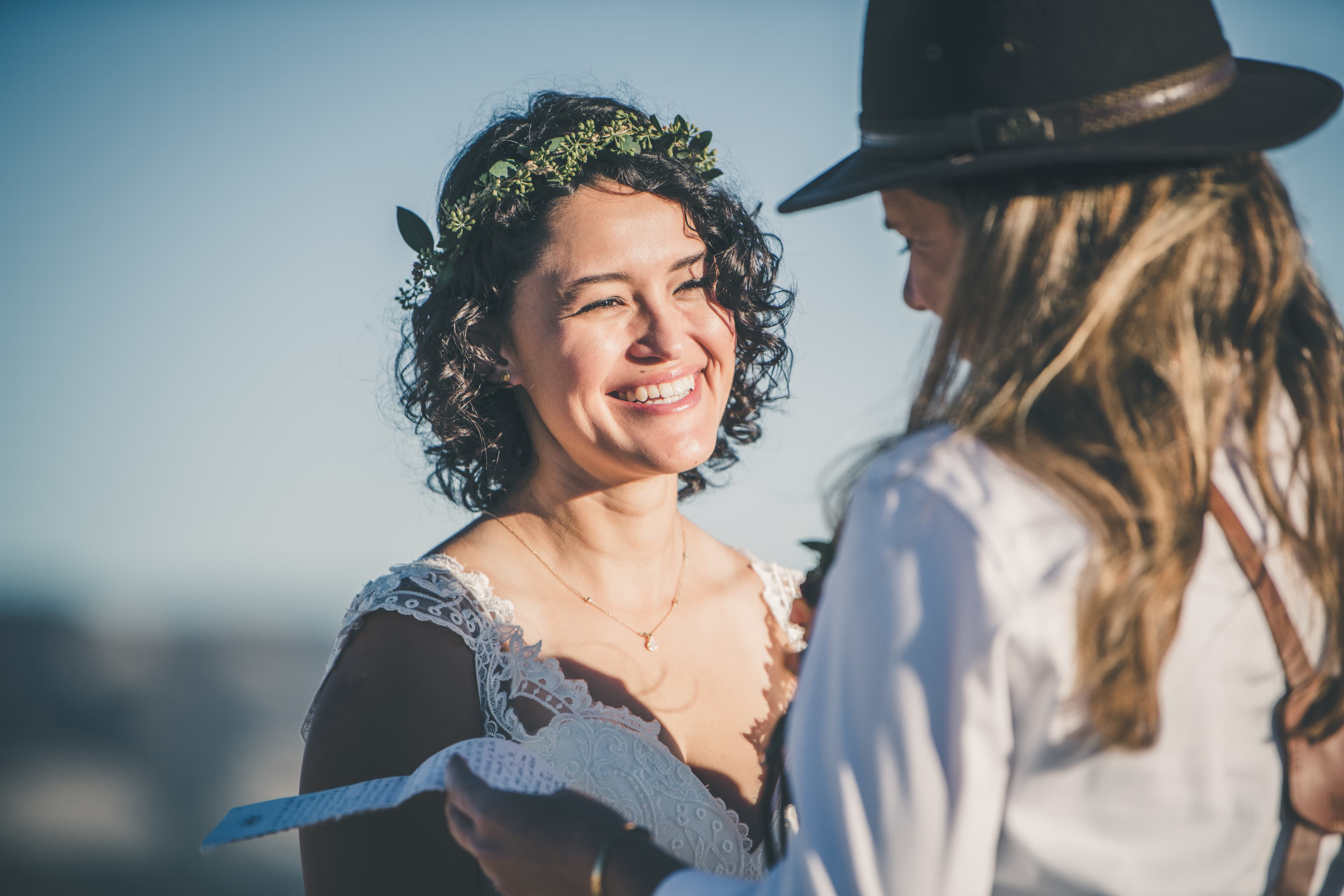 Steph and Katie elopement in Yosemite — couple walking through the landscape