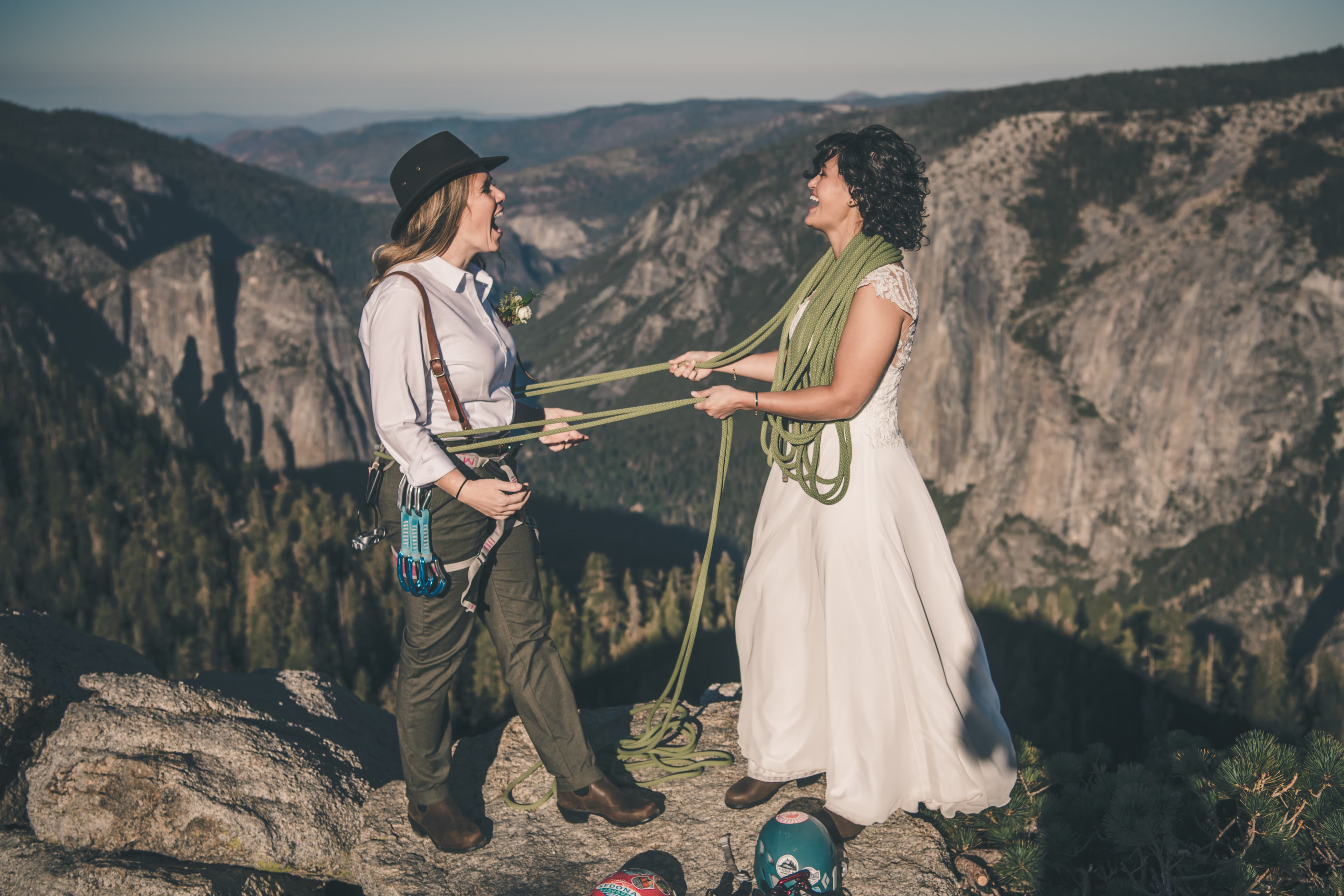 Steph and Katie elopement — couple portrait in Yosemite National Park