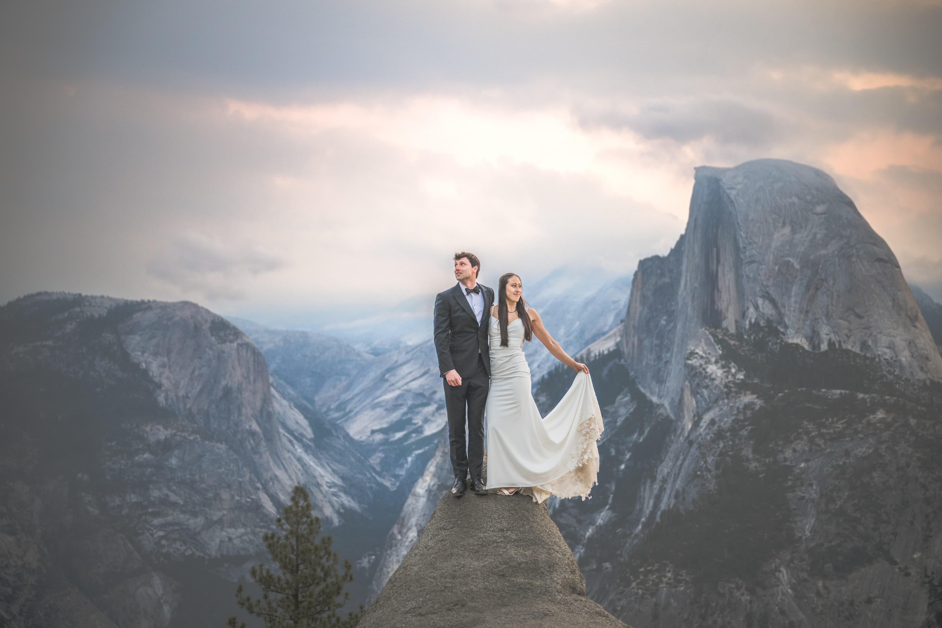Yuleen and James elopement portrait — natural light in Yosemite National Park