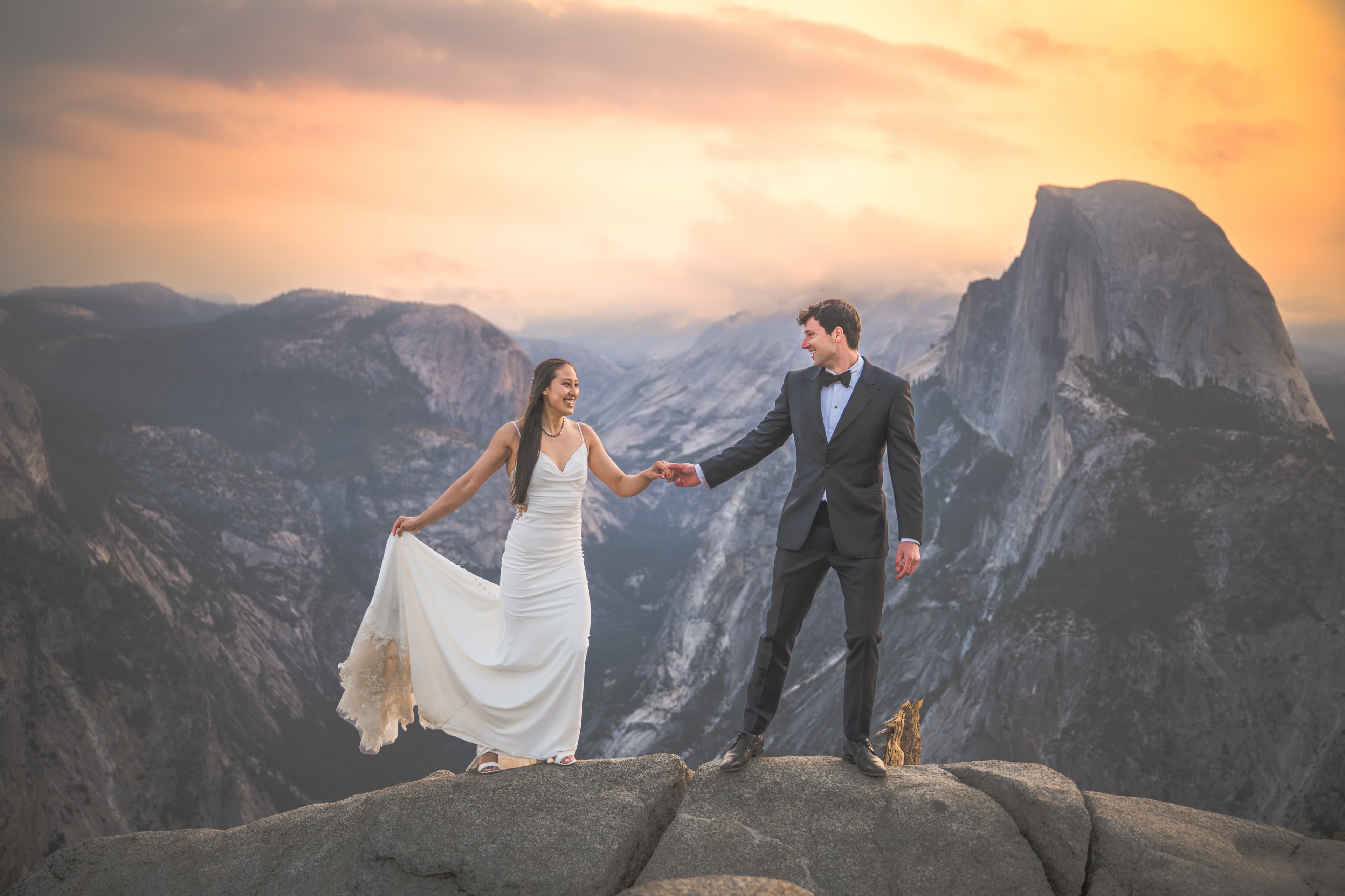 Yuleen and James Yosemite elopement — portrait session in the Sierra Nevada