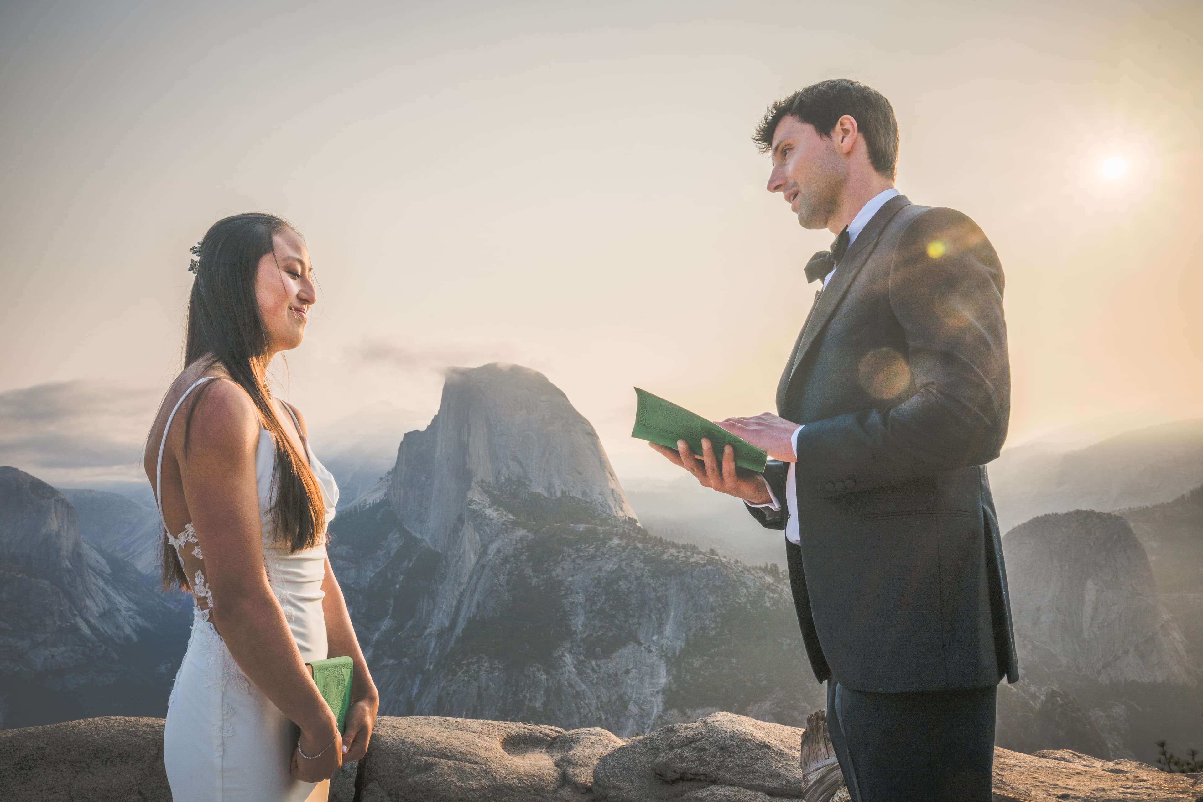 Yuleen and James Yosemite elopement — couple celebration in the park