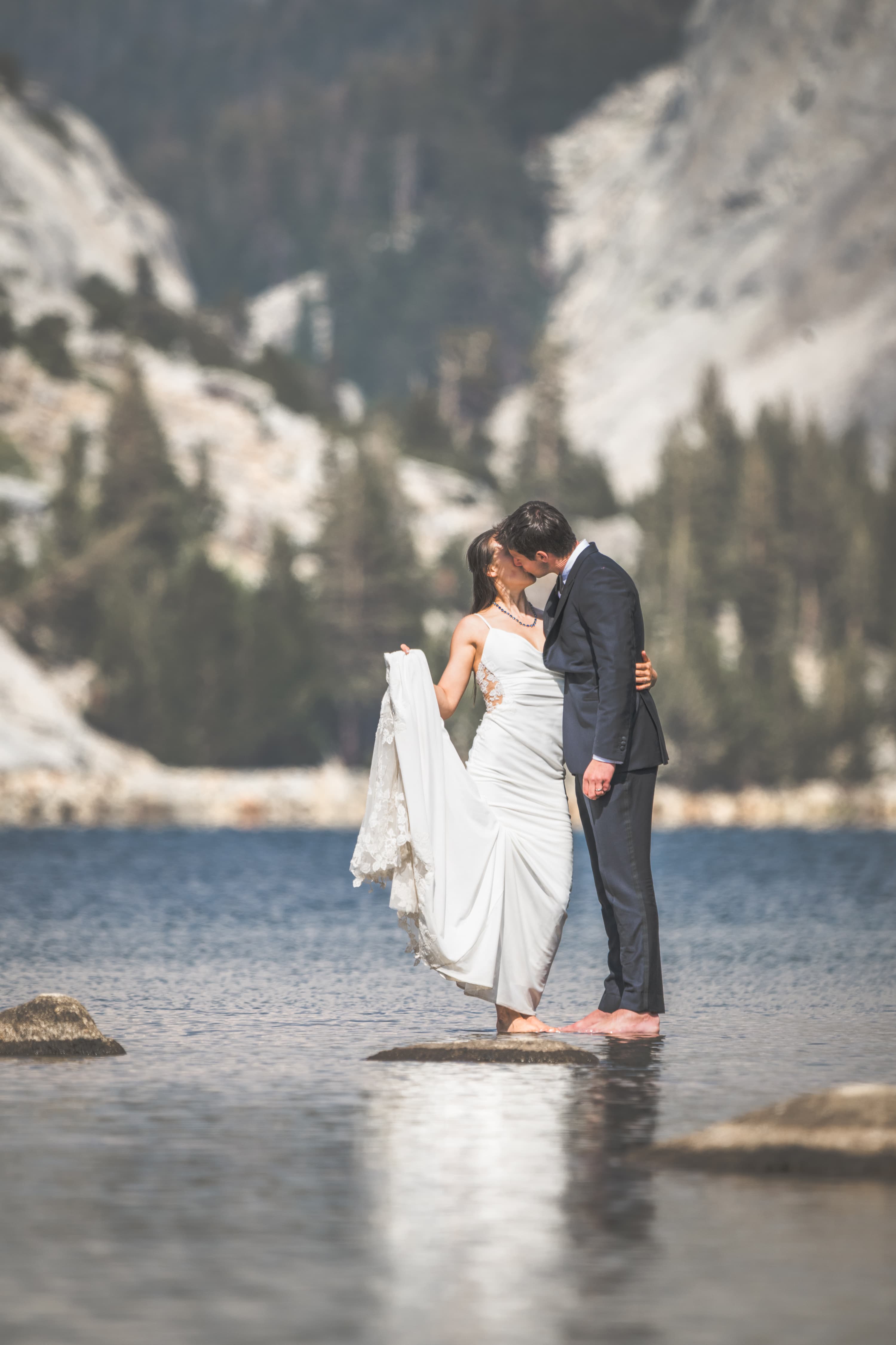 Yuleen and James Yosemite elopement — portrait in the Sierra Nevada