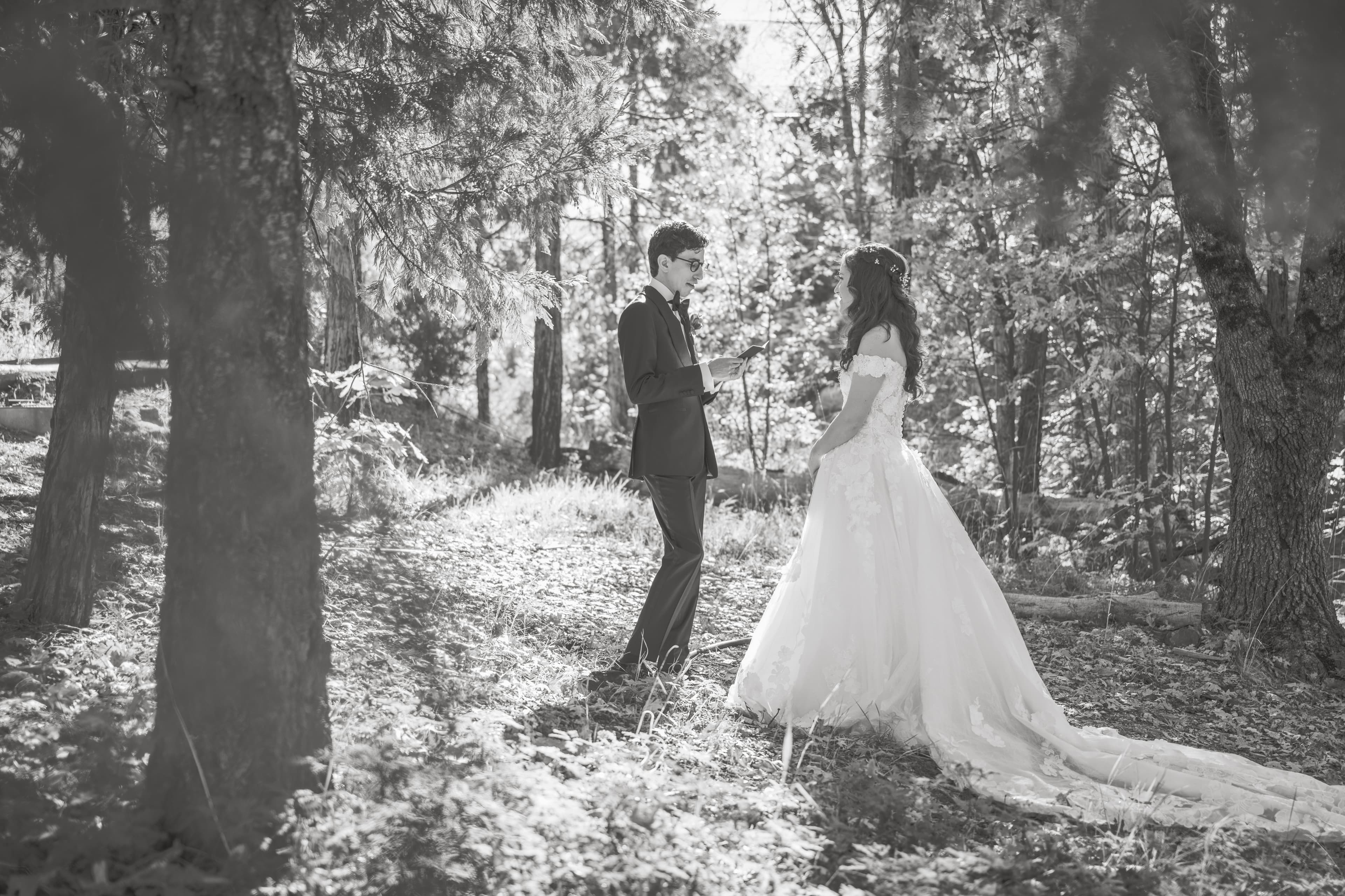 Adam and Steph wedding in Yosemite — ceremony moment in the national park