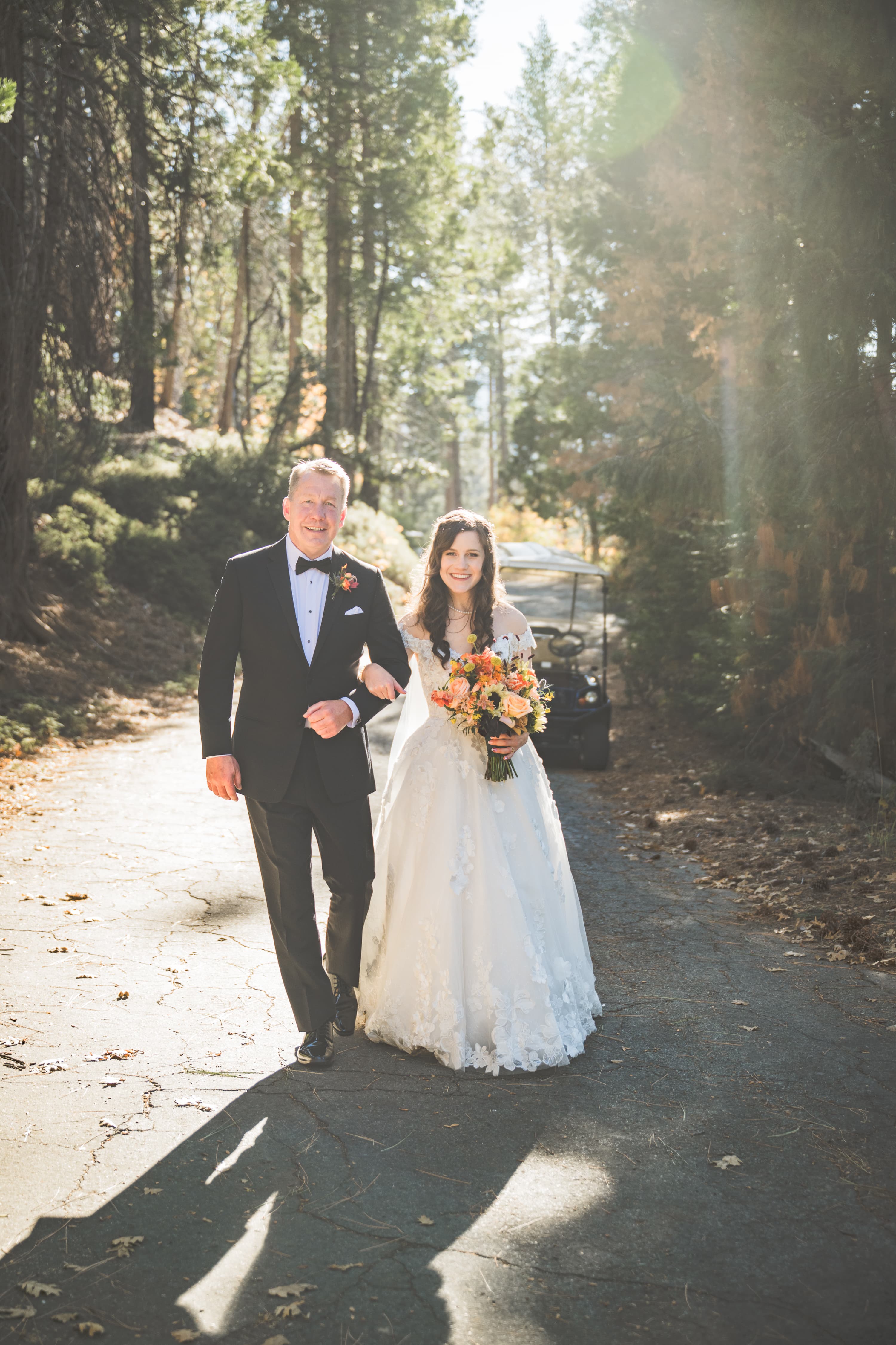 Adam and Steph Yosemite wedding — romantic portrait with park backdrop