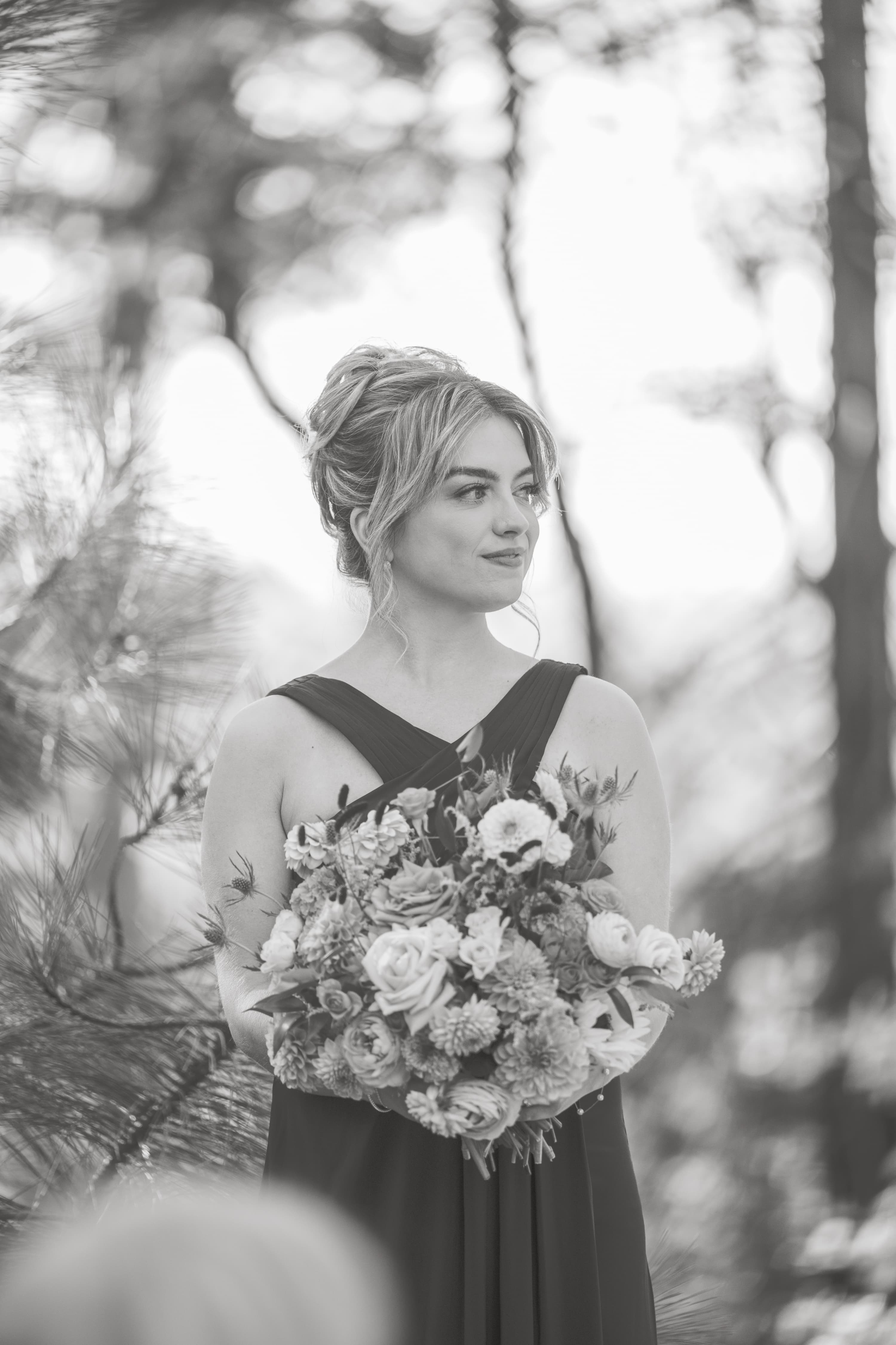 Adam and Steph Yosemite wedding — candid moment in the Sierra Nevada