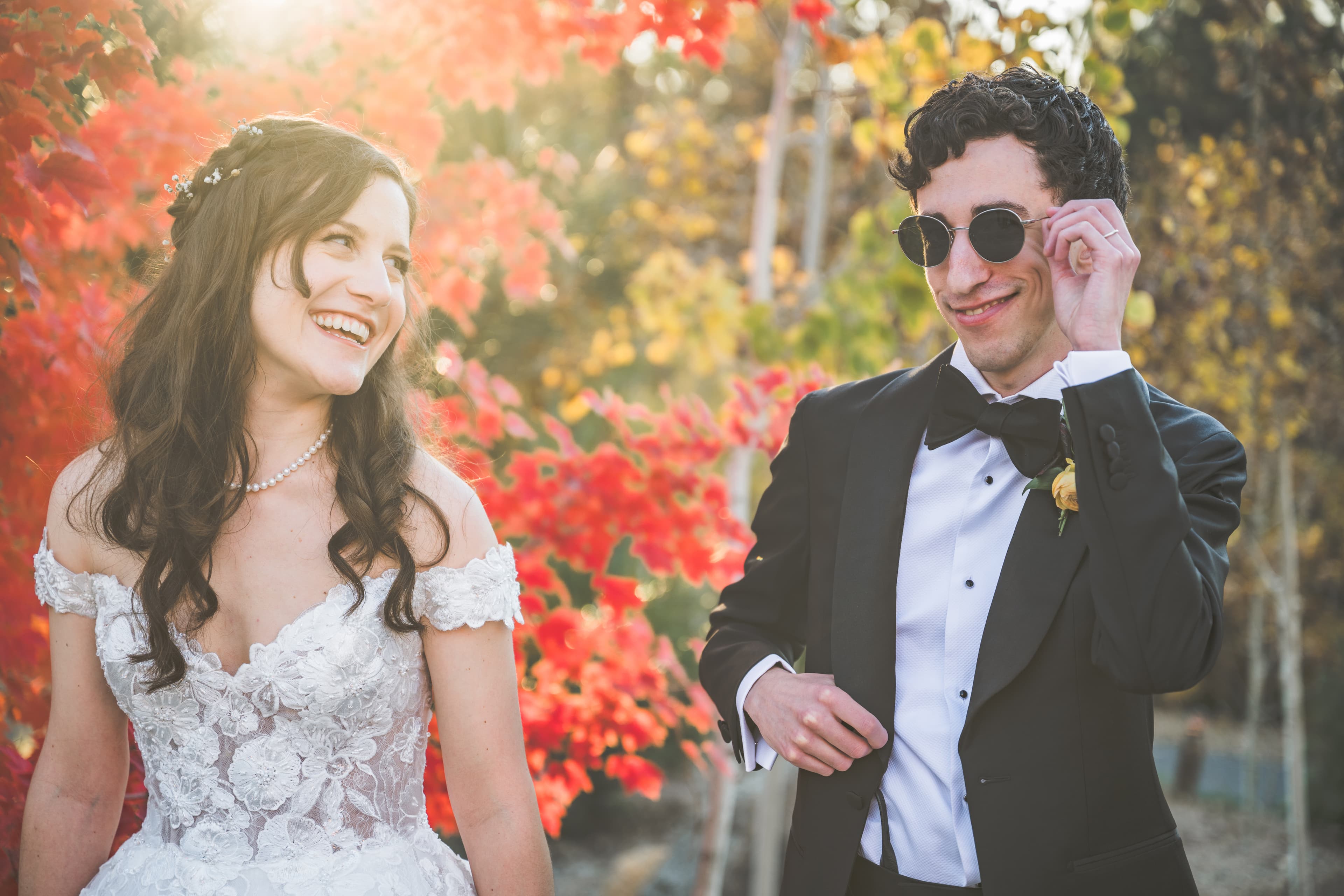 Adam and Steph wedding — candid moment in Yosemite valley