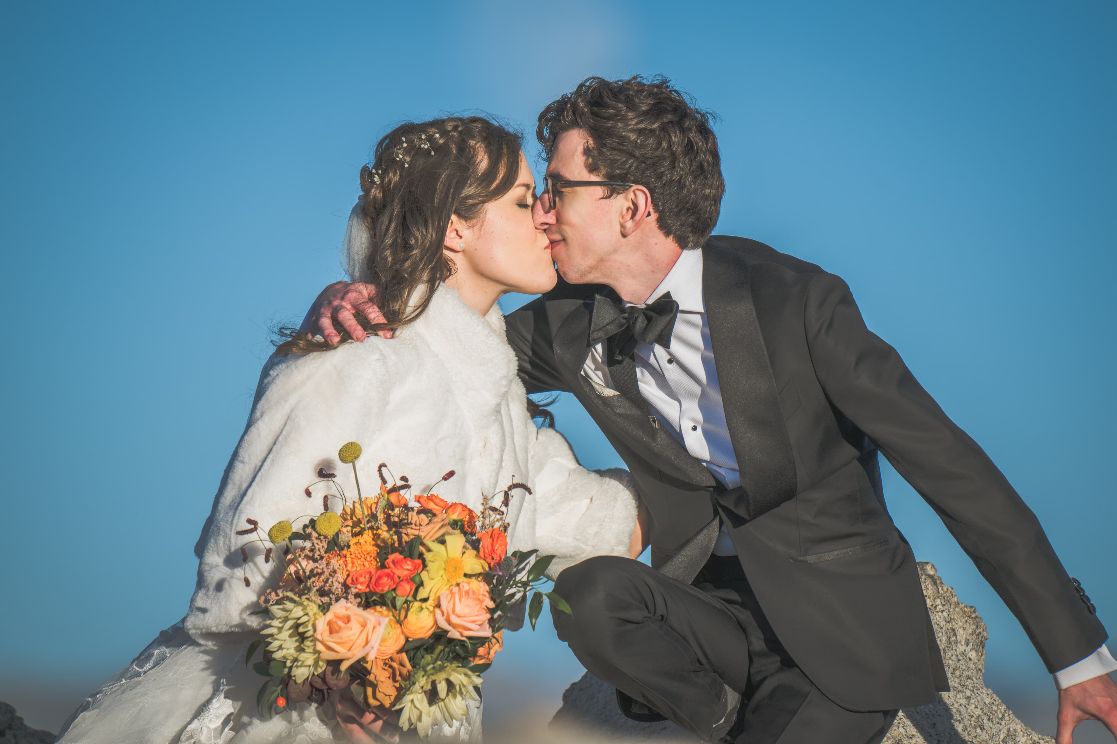 Adam and Steph wedding — candid moment in Yosemite National Park