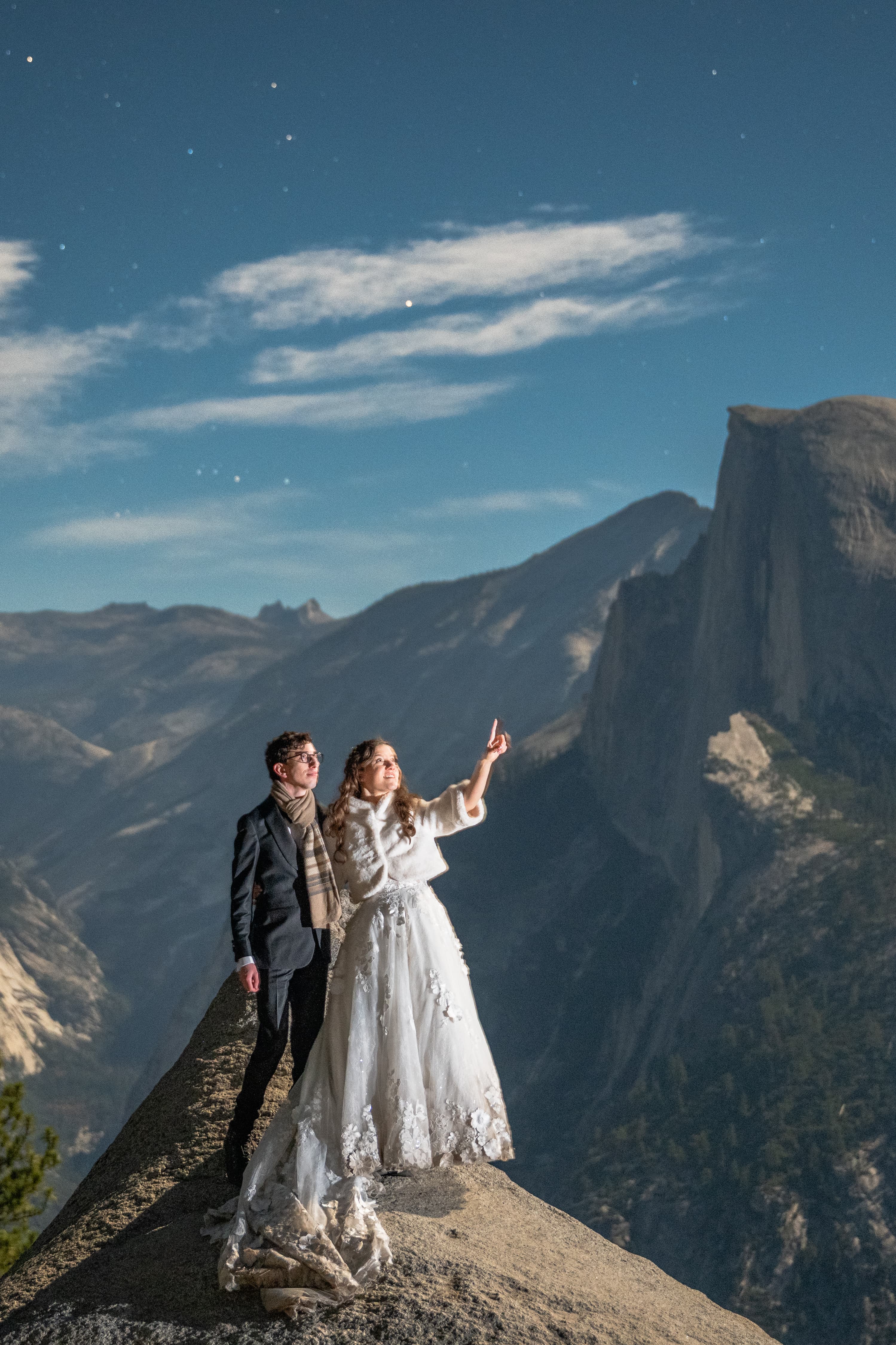 Adam and Steph wedding — intimate moment in Yosemite National Park