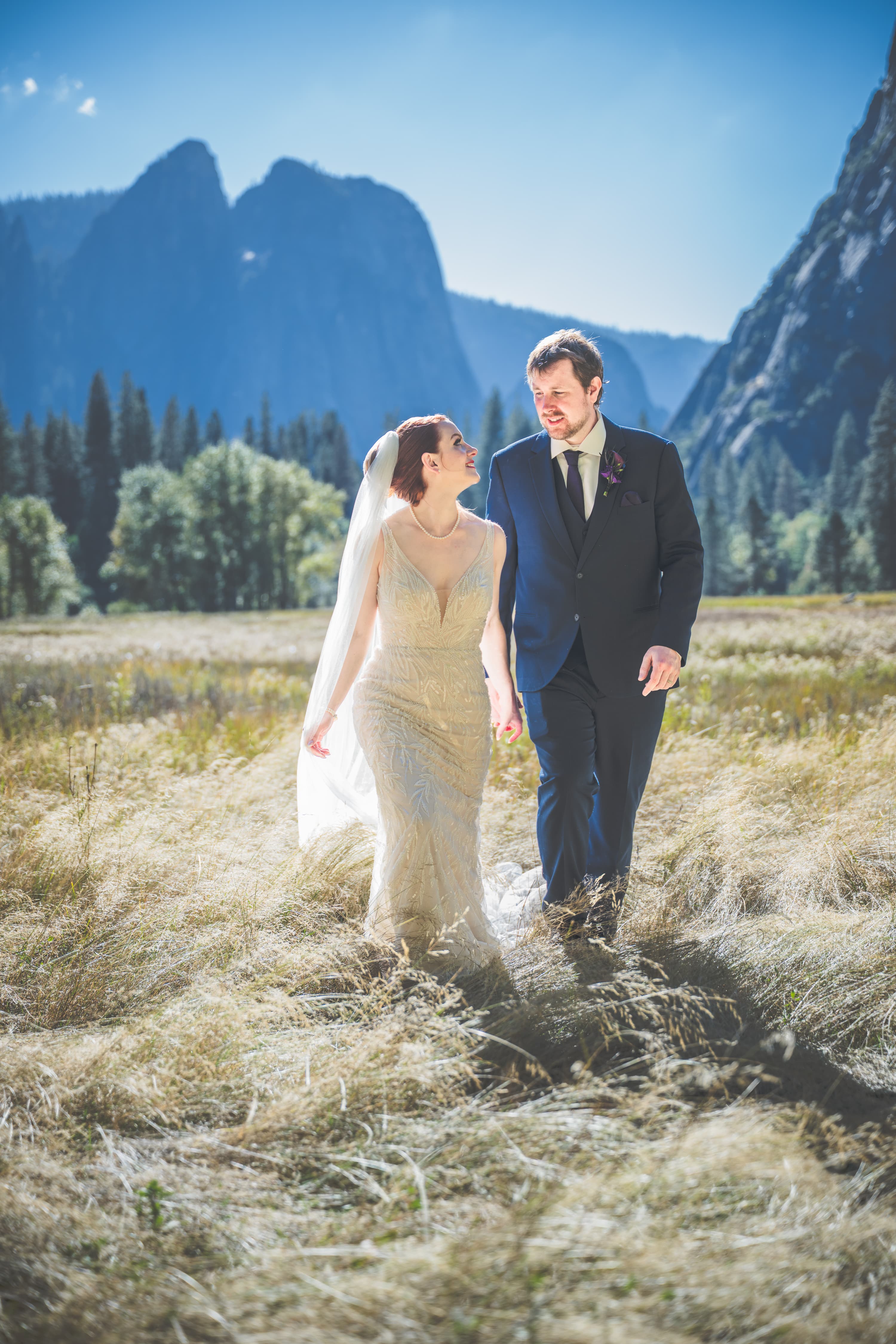 Lauren and Brian Yosemite wedding — intimate moment in the national park