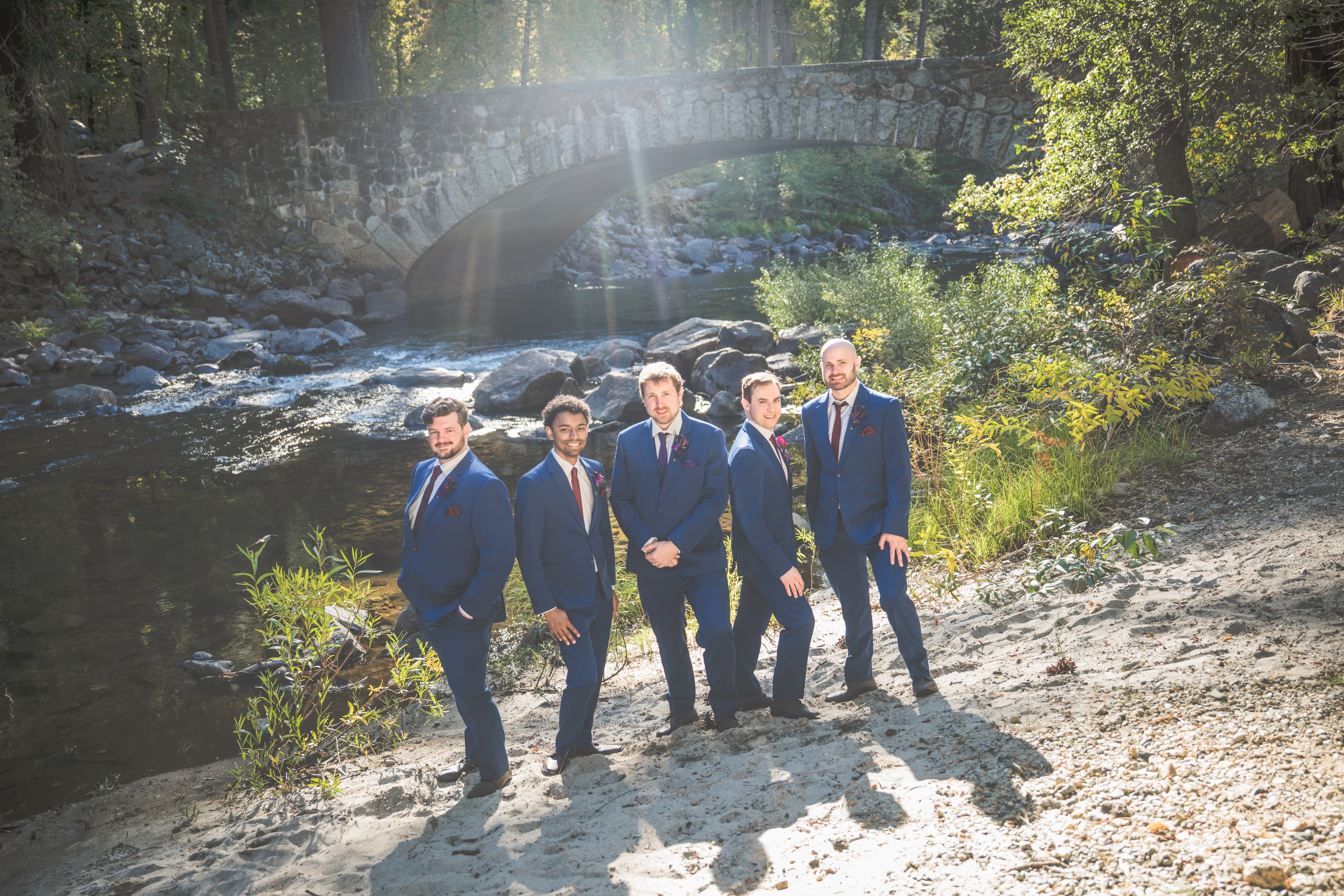 Lauren and Brian wedding in Yosemite — couple embracing with valley views