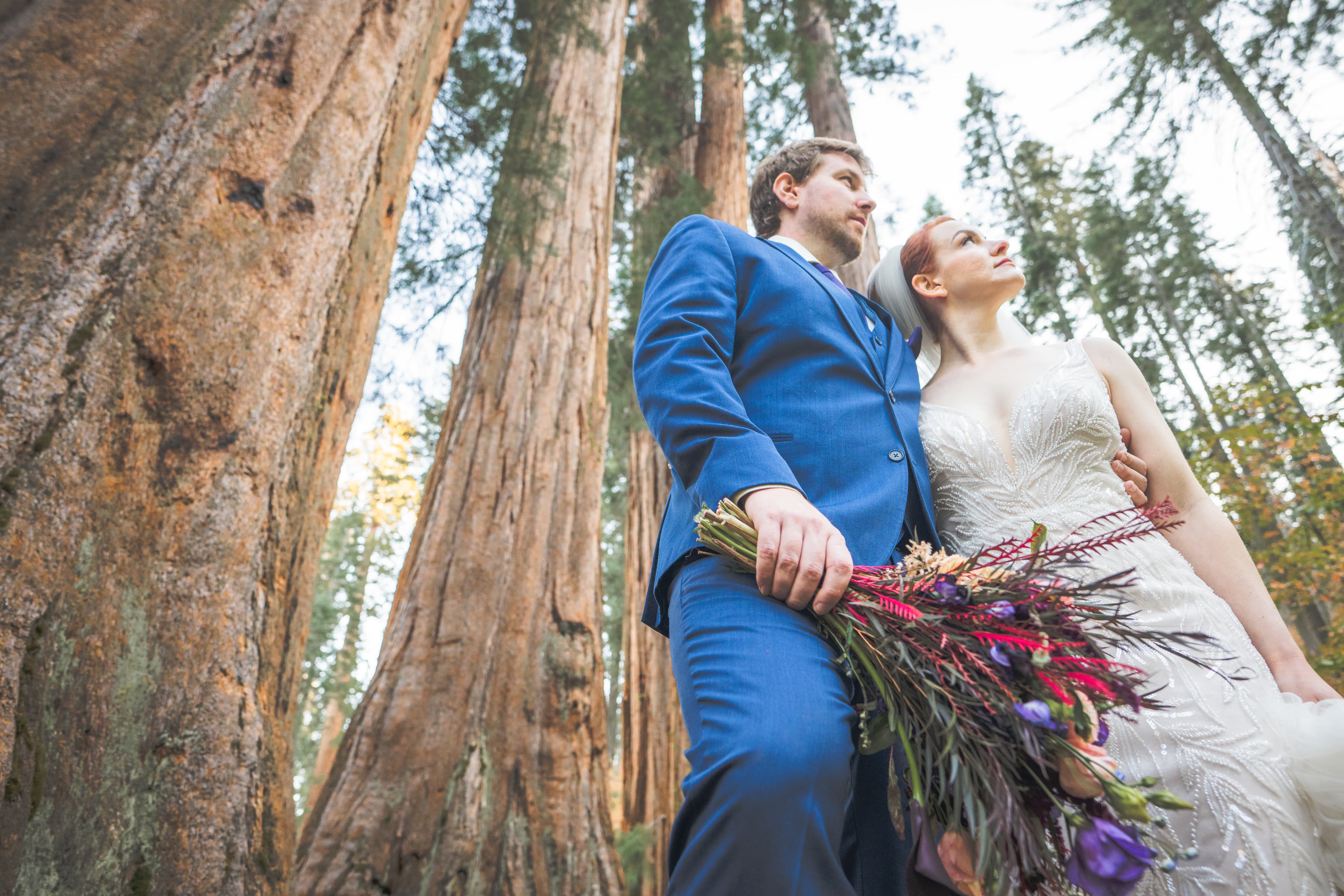 Lauren and Brian Yosemite wedding — candid moment in the Sierra Nevada