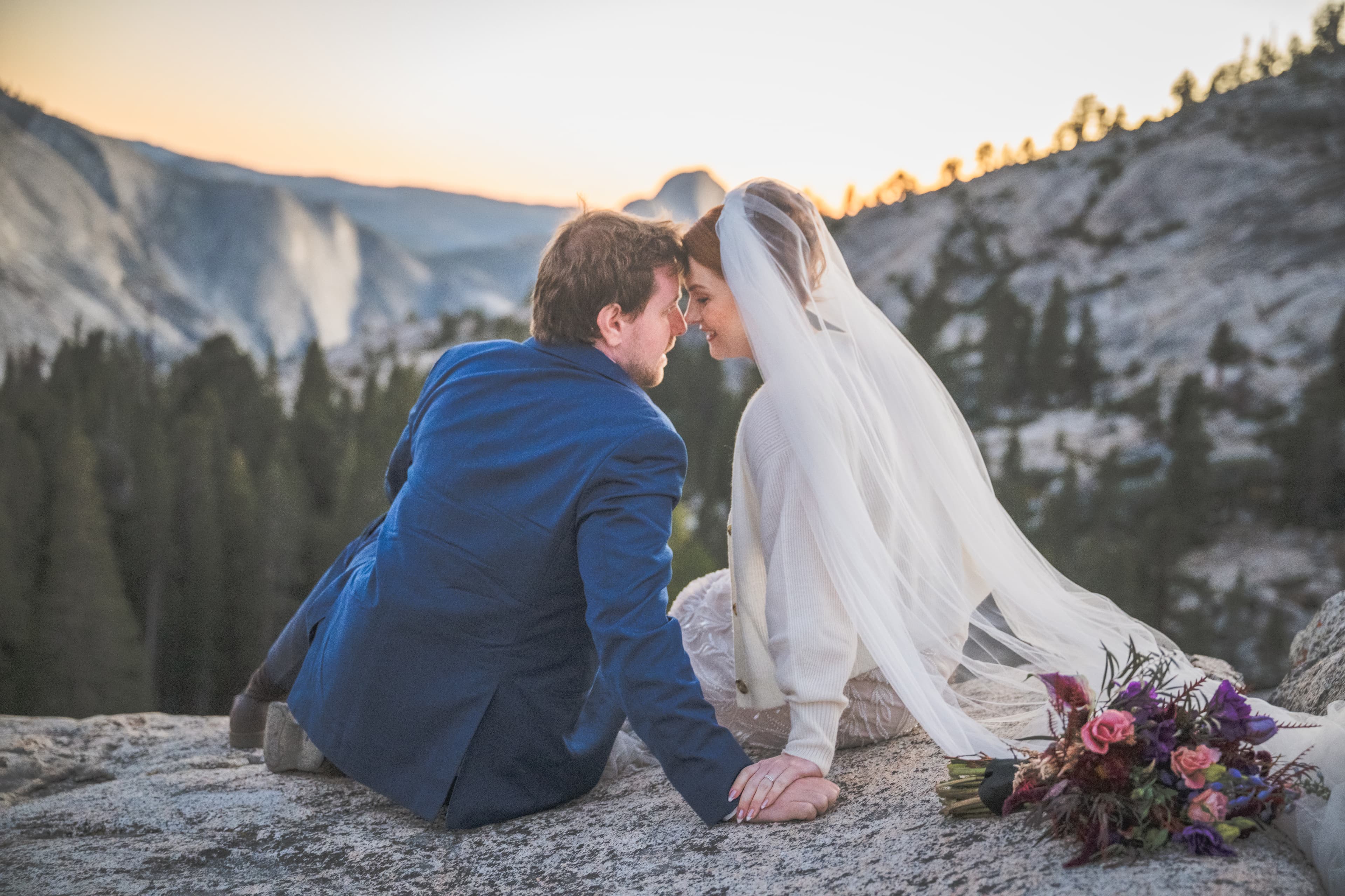 Lauren and Brian wedding — intimate portrait in Yosemite National Park