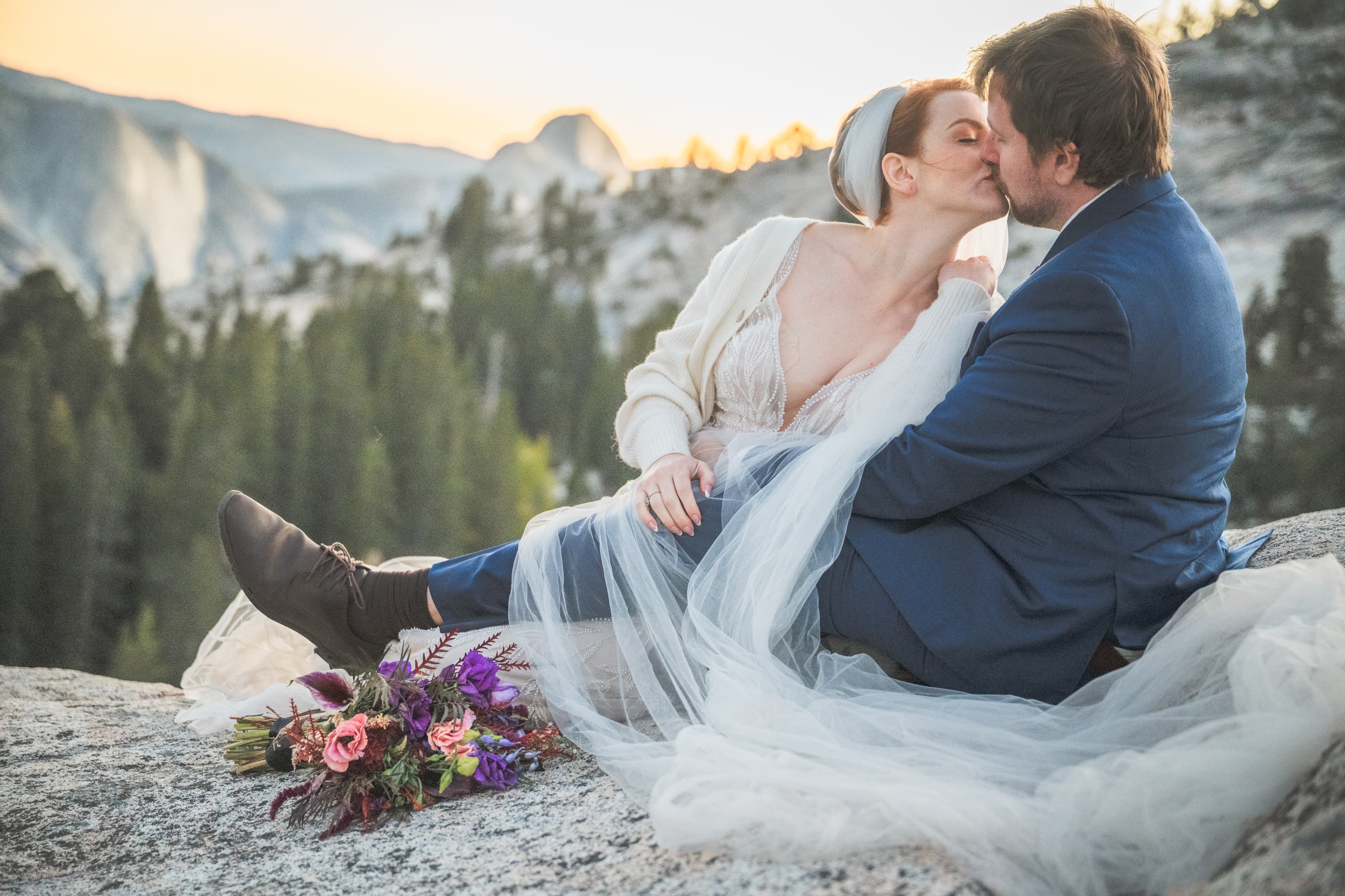 Lauren and Brian Yosemite wedding — final portrait in the Sierra Nevada
